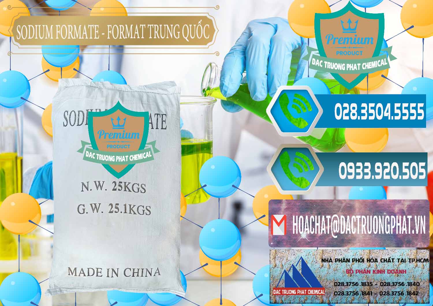 Nhà nhập khẩu _ bán Sodium Formate - Natri Format Trung Quốc China - 0142 - Đơn vị chuyên phân phối và nhập khẩu hóa chất tại TP.HCM - congtyhoachat.net
