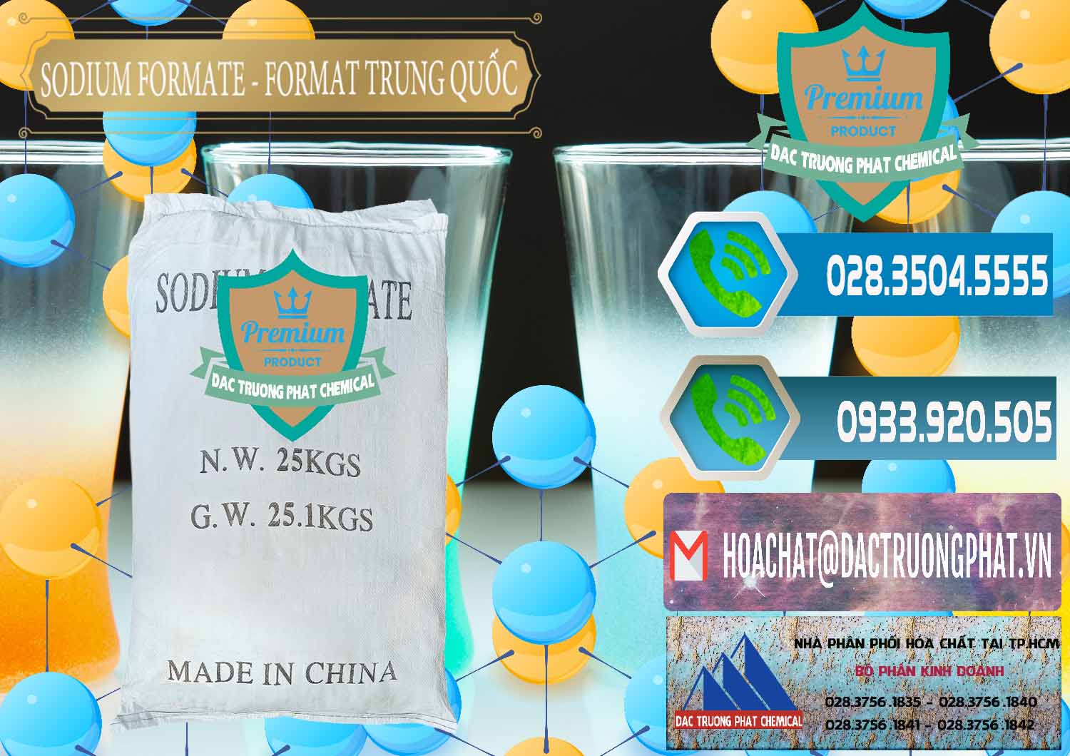 Cty kinh doanh - bán Sodium Formate - Natri Format Trung Quốc China - 0142 - Cty chuyên cung ứng - phân phối hóa chất tại TP.HCM - congtyhoachat.net