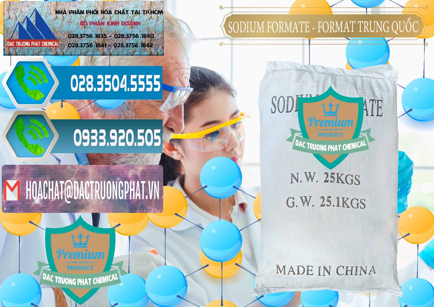 Đơn vị phân phối - bán Sodium Formate - Natri Format Trung Quốc China - 0142 - Cty phân phối và bán hóa chất tại TP.HCM - congtyhoachat.net