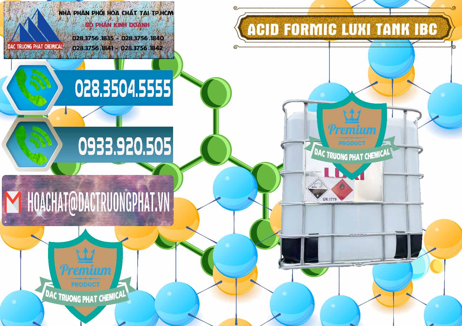 Nơi chuyên phân phối và bán Acid Formic - Acid Formic Tank - Bồn IBC Luxi Trung Quốc China - 0400 - Chuyên phân phối & cung cấp hóa chất tại TP.HCM - congtyhoachat.net