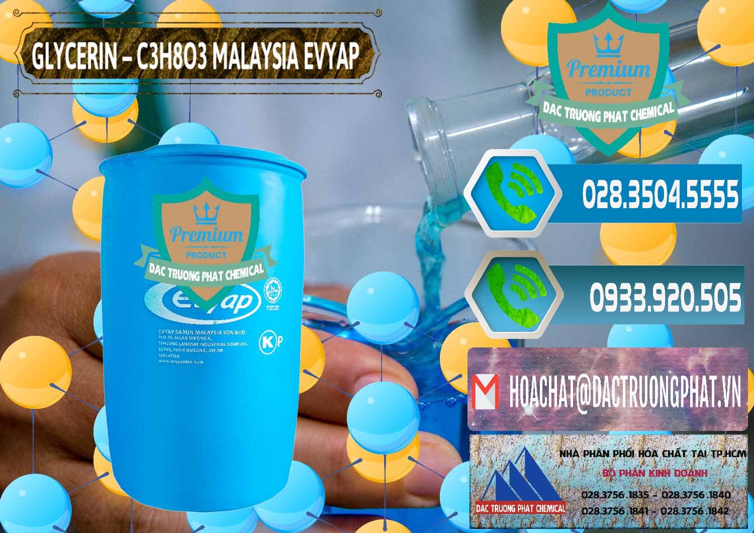 Nhập khẩu - bán Glycerin – C3H8O3 Malaysia Evyap - 0066 - Nhà cung cấp và phân phối hóa chất tại TP.HCM - congtyhoachat.net