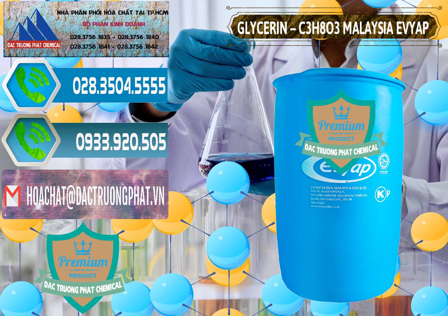 Nơi nhập khẩu ( bán ) Glycerin – C3H8O3 Malaysia Evyap - 0066 - Nơi phân phối và bán hóa chất tại TP.HCM - congtyhoachat.net