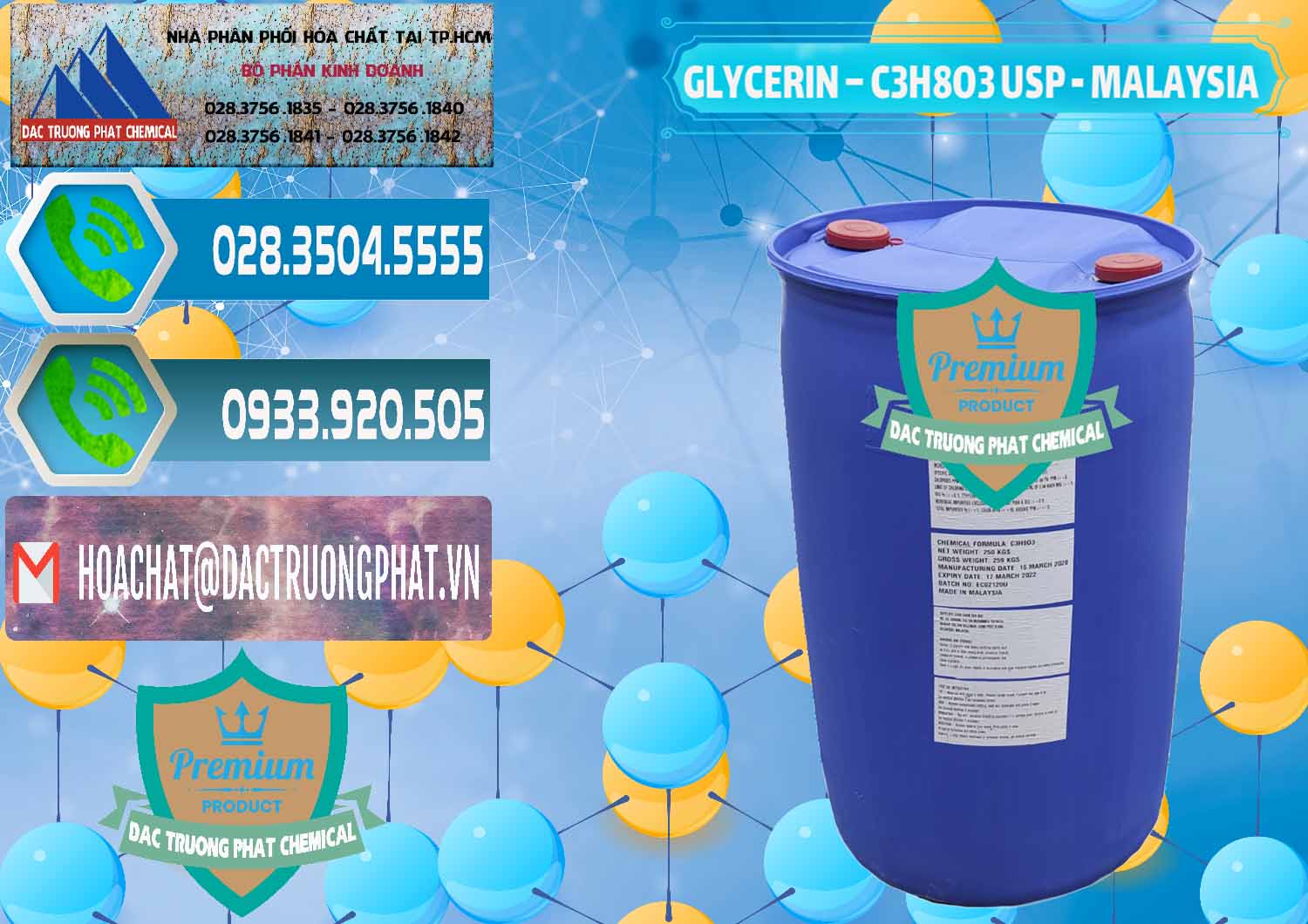Cty nhập khẩu ( bán ) Glycerin – C3H8O3 USP Malaysia - 0233 - Chuyên nhập khẩu ( cung cấp ) hóa chất tại TP.HCM - congtyhoachat.net