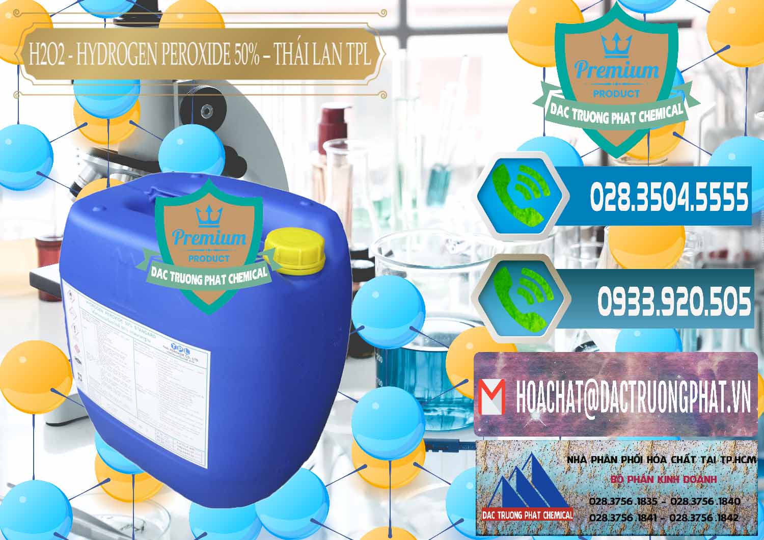 Công ty chuyên bán » cung ứng Hydrogen Peroxide & H2O2 Dạng Nước 50% TPL Thái Lan Thailand tại Đồng Nai Công ty nhập khẩu ( bán ) H2O2 - Hydrogen Peroxide 50% Thái Lan TPL - 0076 - Đơn vị chuyên kinh doanh - cung cấp hóa chất tại TP.HCM - congtyhoachat.net