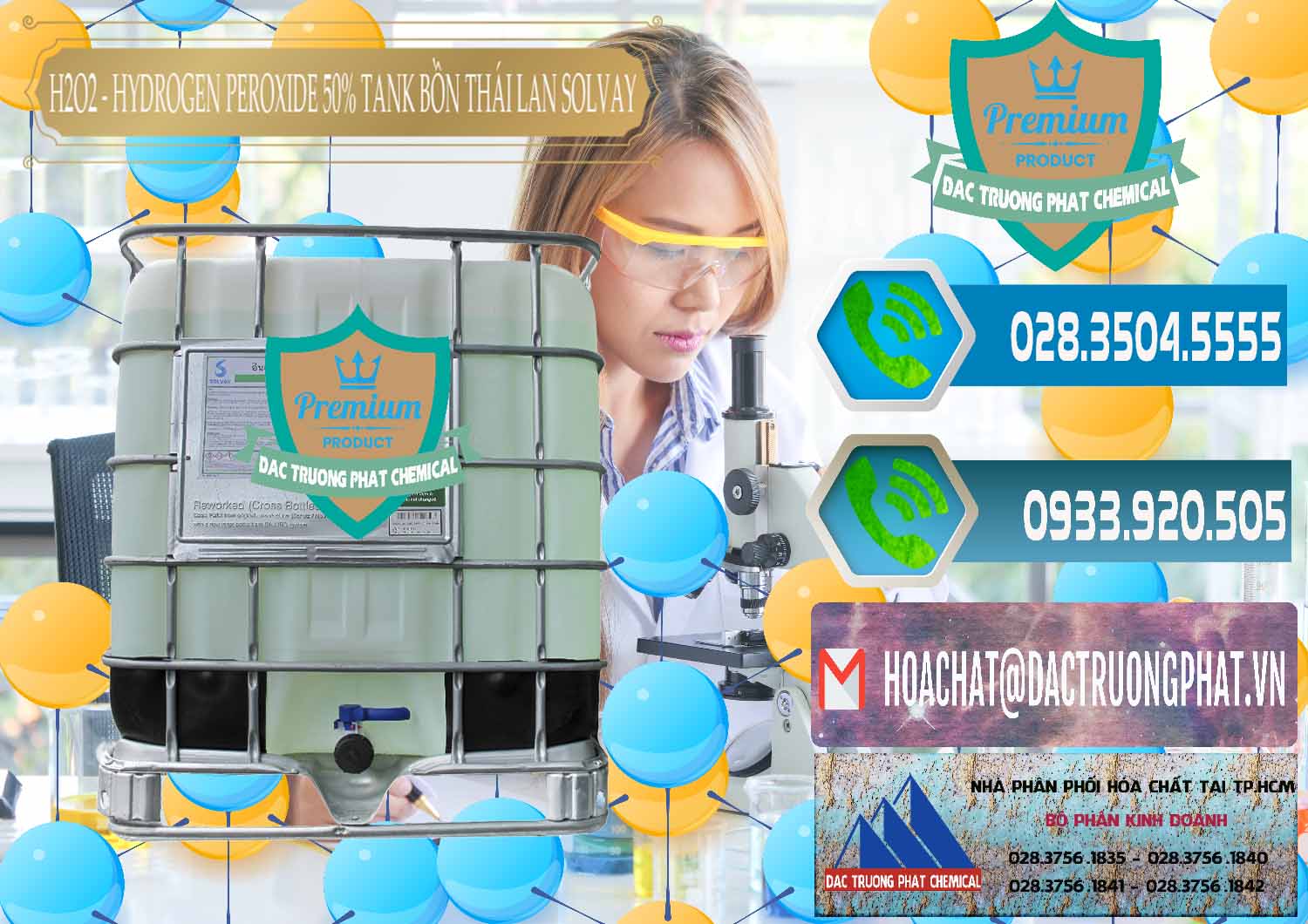 Bán _ phân phối H2O2 - Hydrogen Peroxide 50% Tank IBC Bồn Thái Lan Solvay - 0072 - Nhà phân phối và cung cấp hóa chất tại TP.HCM - congtyhoachat.net