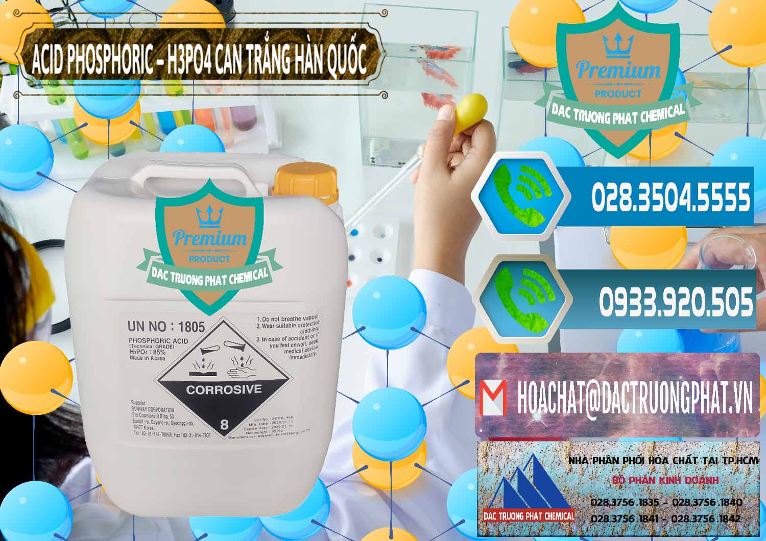 Cty phân phối & bán Acid Phosphoric - Axit Phosphoric H3PO4 Can Trắng Hàn Quốc Korea - 0017 - Cty phân phối _ bán hóa chất tại TP.HCM - congtyhoachat.net