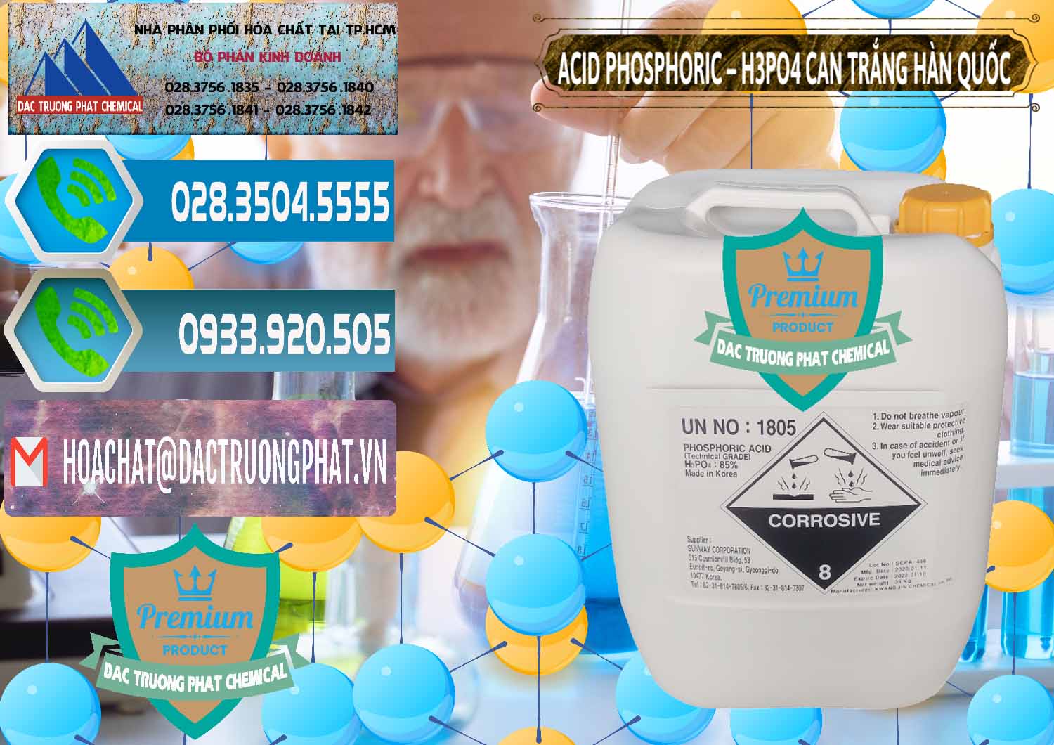 Đơn vị bán và phân phối Acid Phosphoric - Axit Phosphoric H3PO4 Can Trắng Hàn Quốc Korea - 0017 - Đơn vị nhập khẩu & cung cấp hóa chất tại TP.HCM - congtyhoachat.net