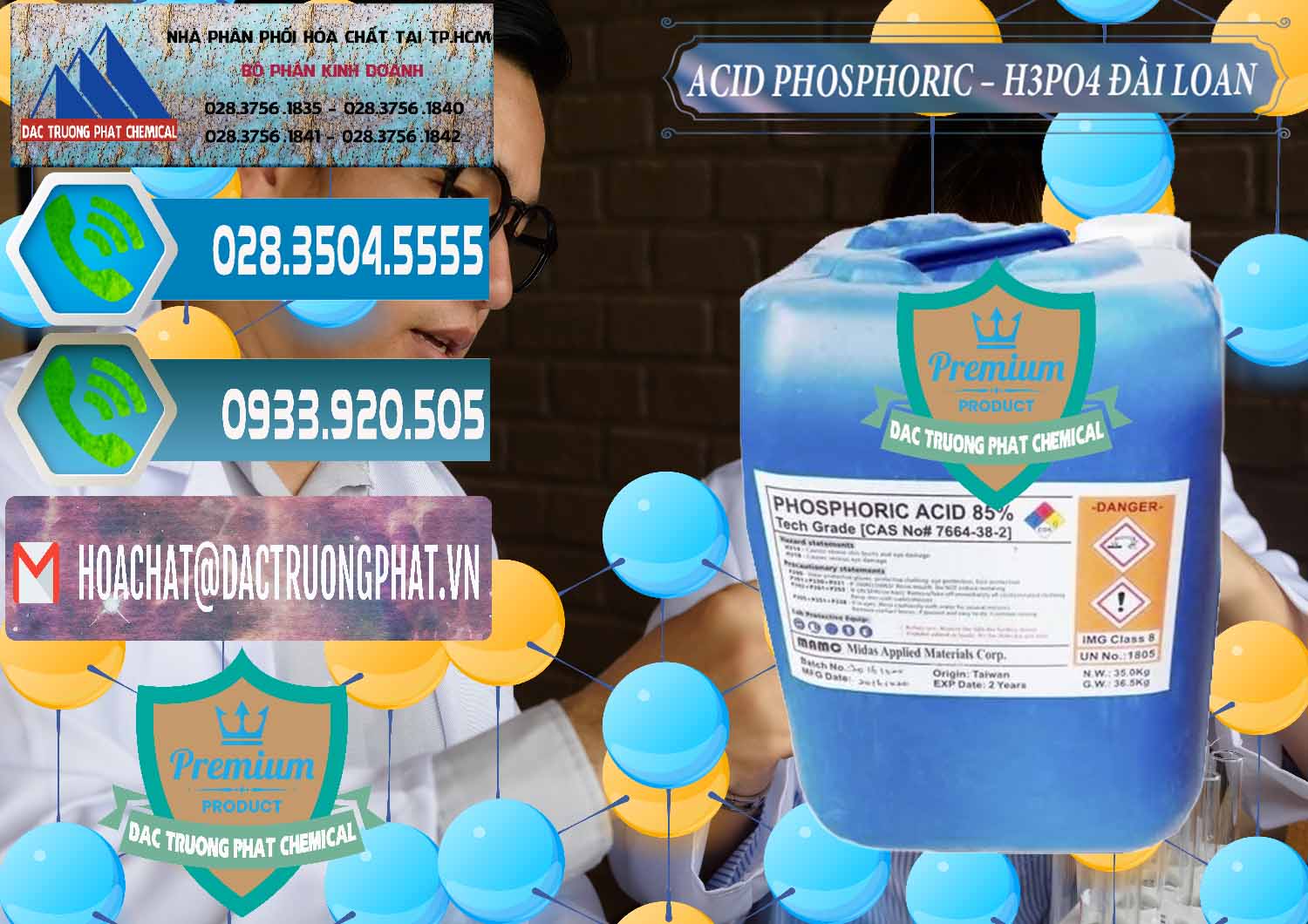 Chuyên phân phối ( bán ) Axit Phosphoric - Acid Phosphoric H3PO4 85% Đài Loan Taiwan - 0351 - Chuyên nhập khẩu và phân phối hóa chất tại TP.HCM - congtyhoachat.net