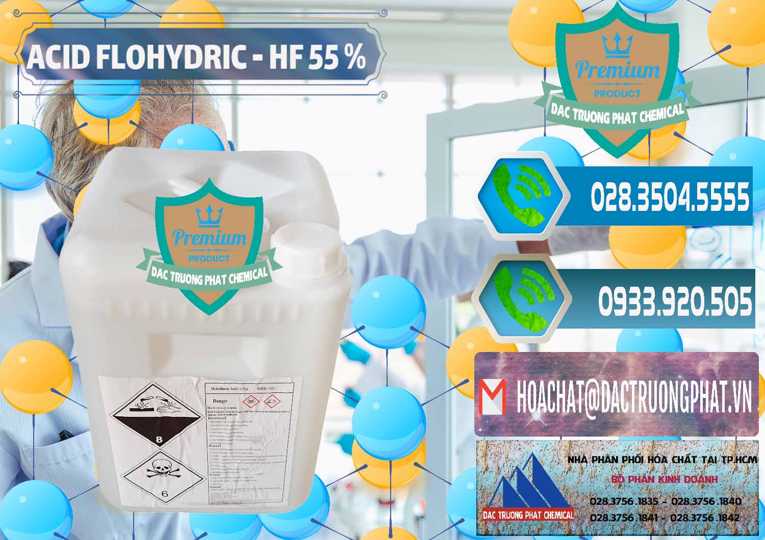 Công ty bán ( cung ứng ) Axit HF - Acid HF 55% Can Trắng Trung Quốc China - 0079 - Đơn vị chuyên phân phối ( bán ) hóa chất tại TP.HCM - congtyhoachat.net