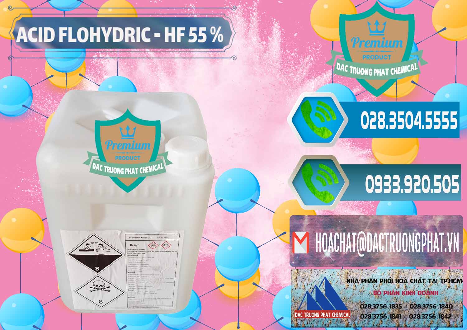 Đơn vị cung cấp ( bán ) Axit HF - Acid HF 55% Can Trắng Trung Quốc China - 0079 - Công ty nhập khẩu _ cung cấp hóa chất tại TP.HCM - congtyhoachat.net