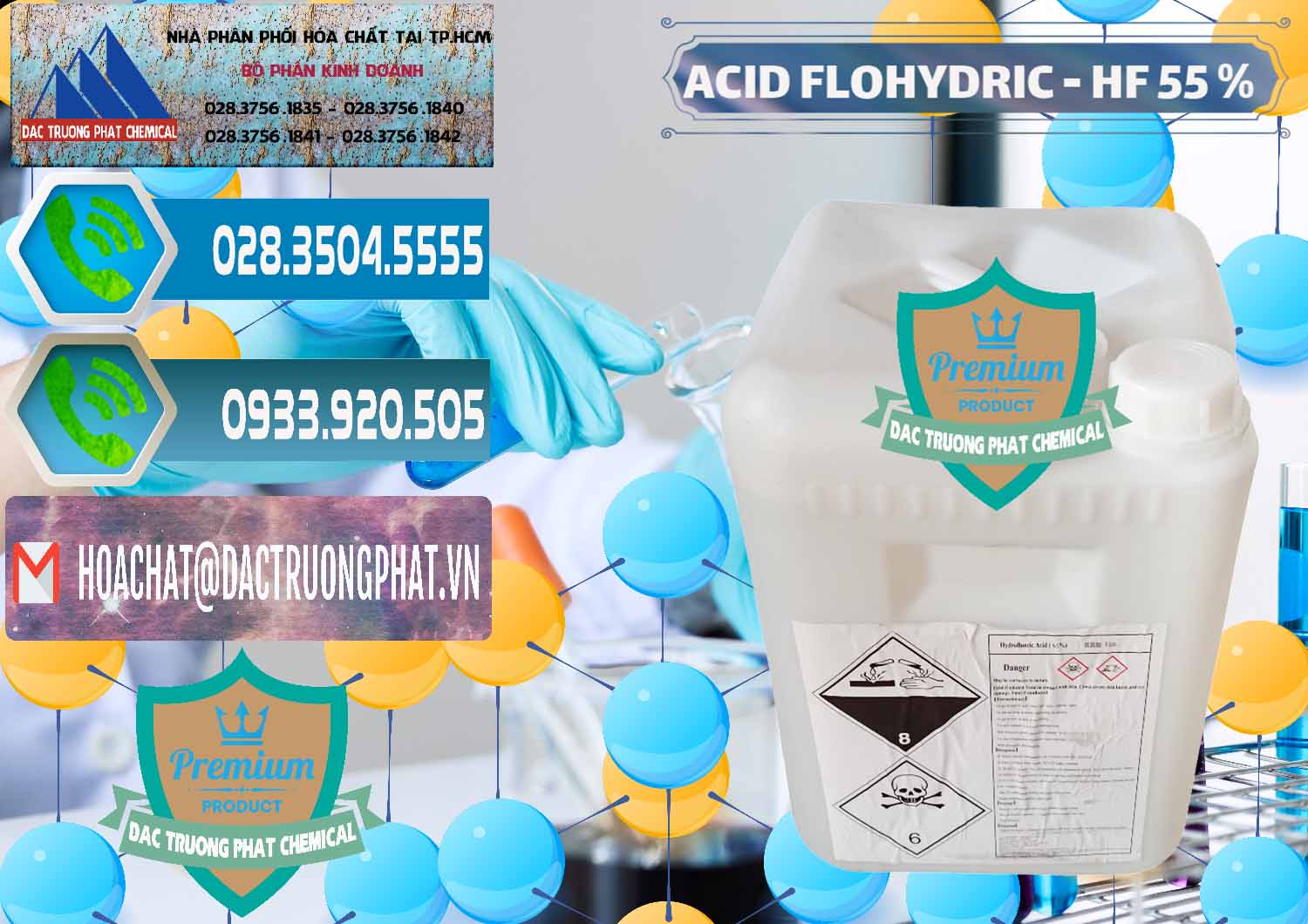 Cty chuyên kinh doanh - bán Axit HF - Acid HF 55% Can Trắng Trung Quốc China - 0079 - Công ty kinh doanh ( cung cấp ) hóa chất tại TP.HCM - congtyhoachat.net