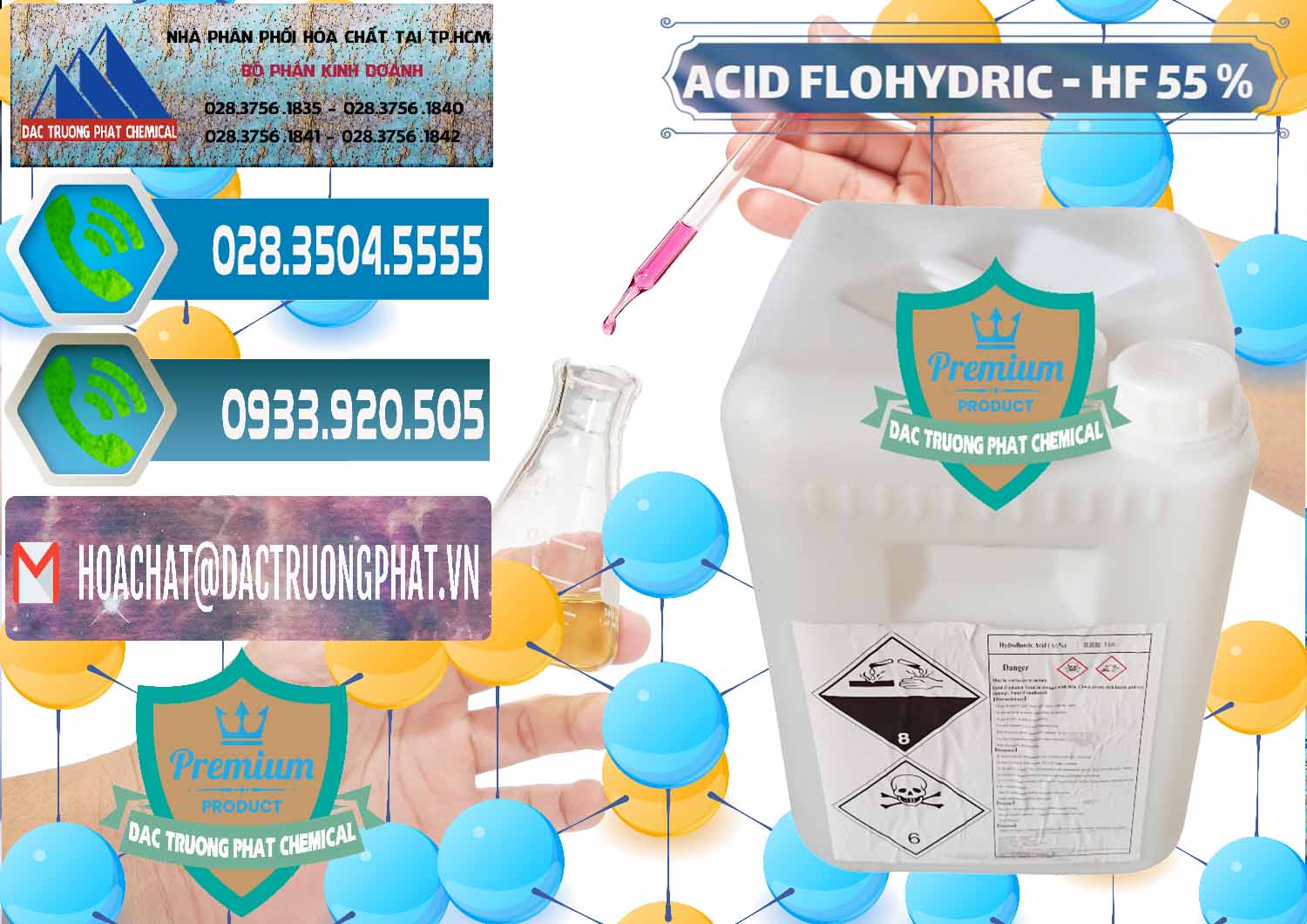 Nơi chuyên nhập khẩu và bán Axit HF - Acid HF 55% Can Trắng Trung Quốc China - 0079 - Chuyên cung cấp ( phân phối ) hóa chất tại TP.HCM - congtyhoachat.net