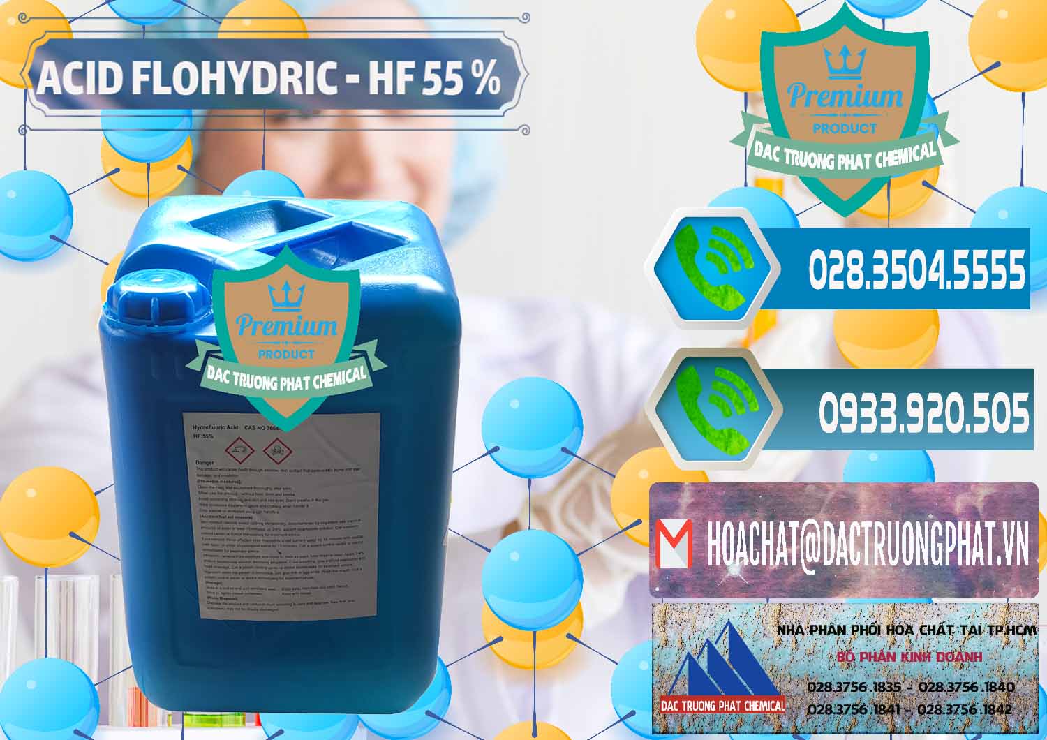 Bán & cung cấp Axit HF - Acid HF 55% Can Xanh Trung Quốc China - 0080 - Phân phối _ cung cấp hóa chất tại TP.HCM - congtyhoachat.net
