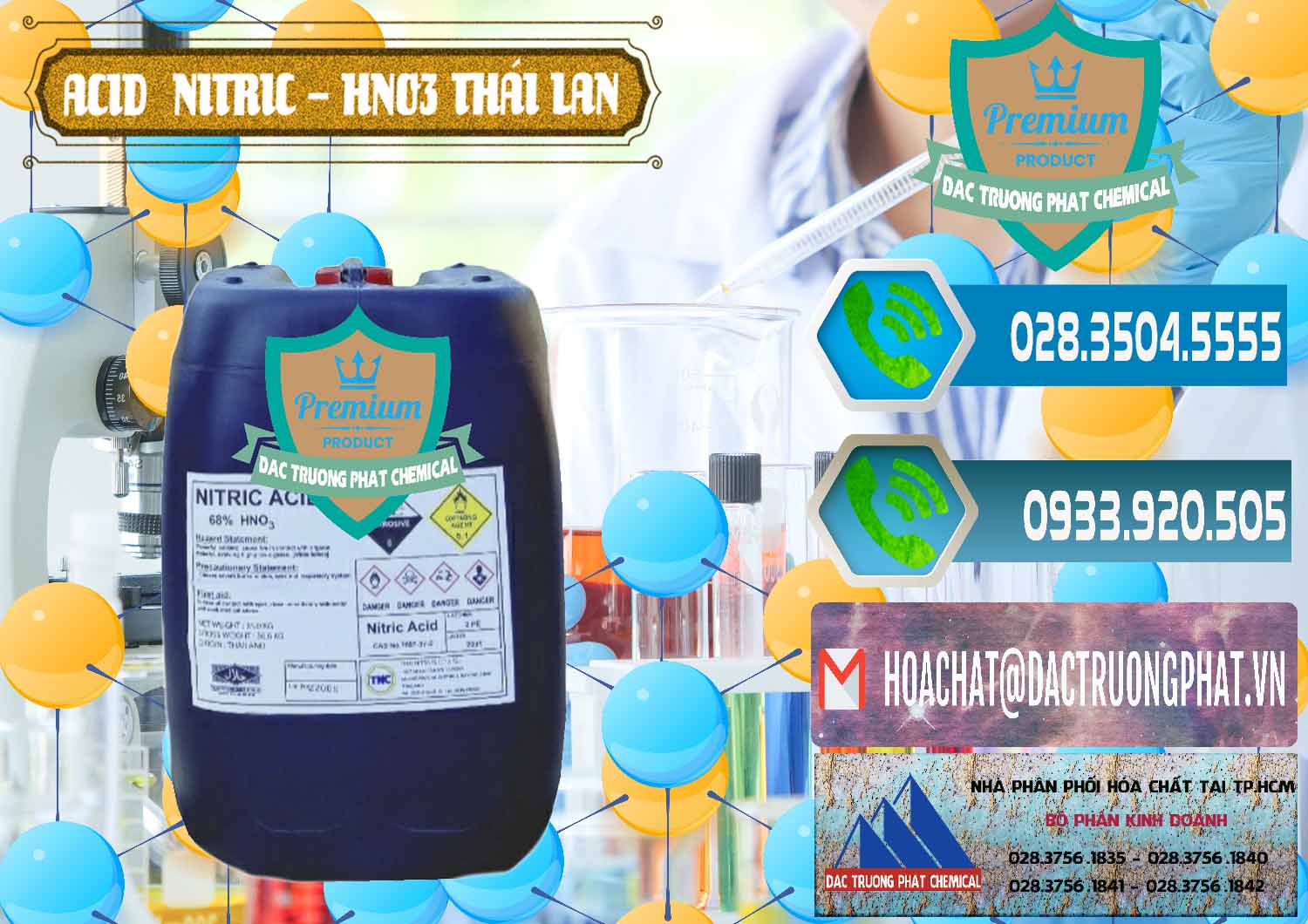 Chuyên kinh doanh & bán Acid Nitric – Axit Nitric HNO3 Thái Lan Thailand - 0344 - Cty bán - phân phối hóa chất tại TP.HCM - congtyhoachat.net
