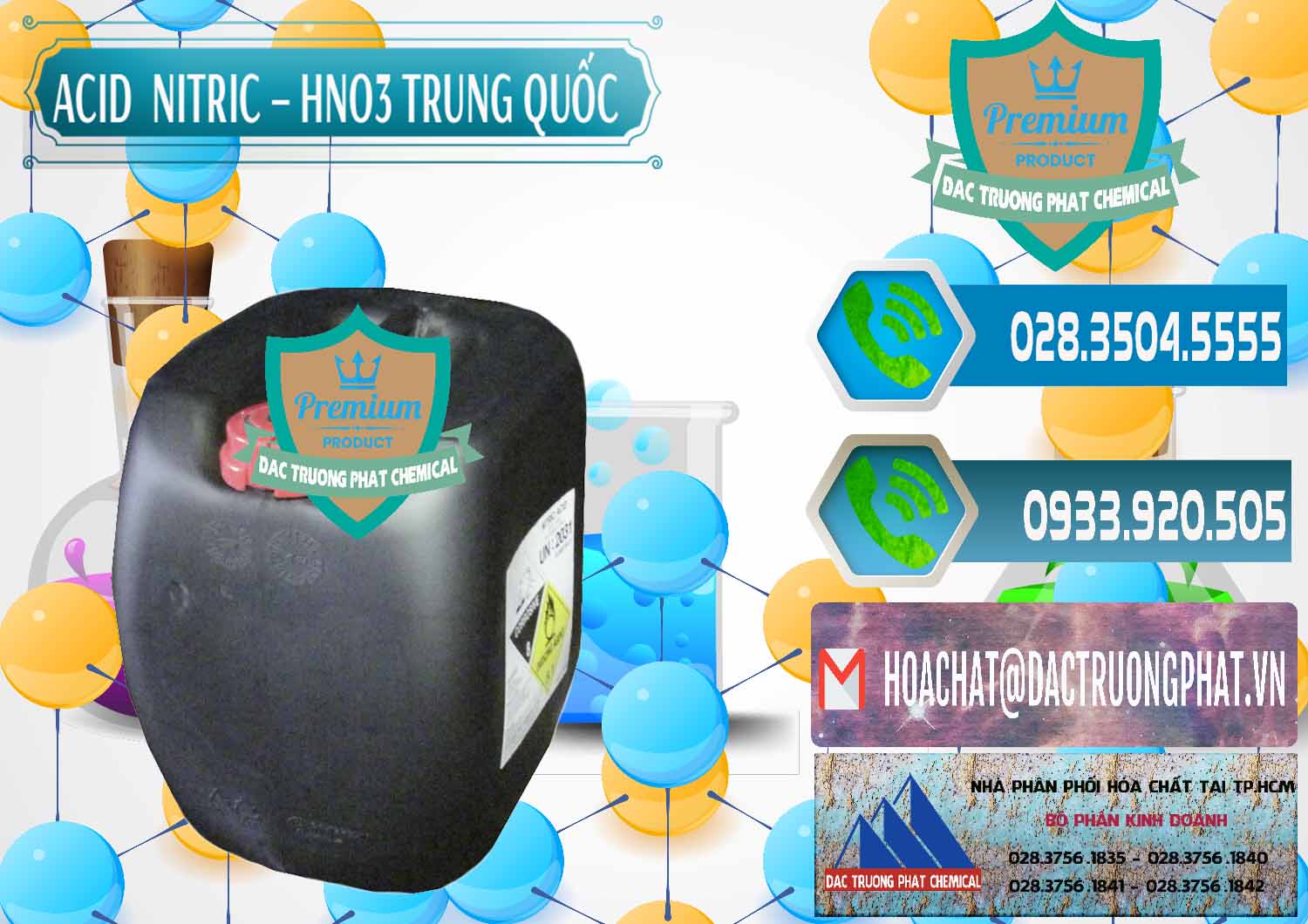 Công ty cung cấp và bán Acid Nitric – Axit Nitric HNO3 68% Trung Quốc China - 0343 - Đơn vị nhập khẩu và phân phối hóa chất tại TP.HCM - congtyhoachat.net