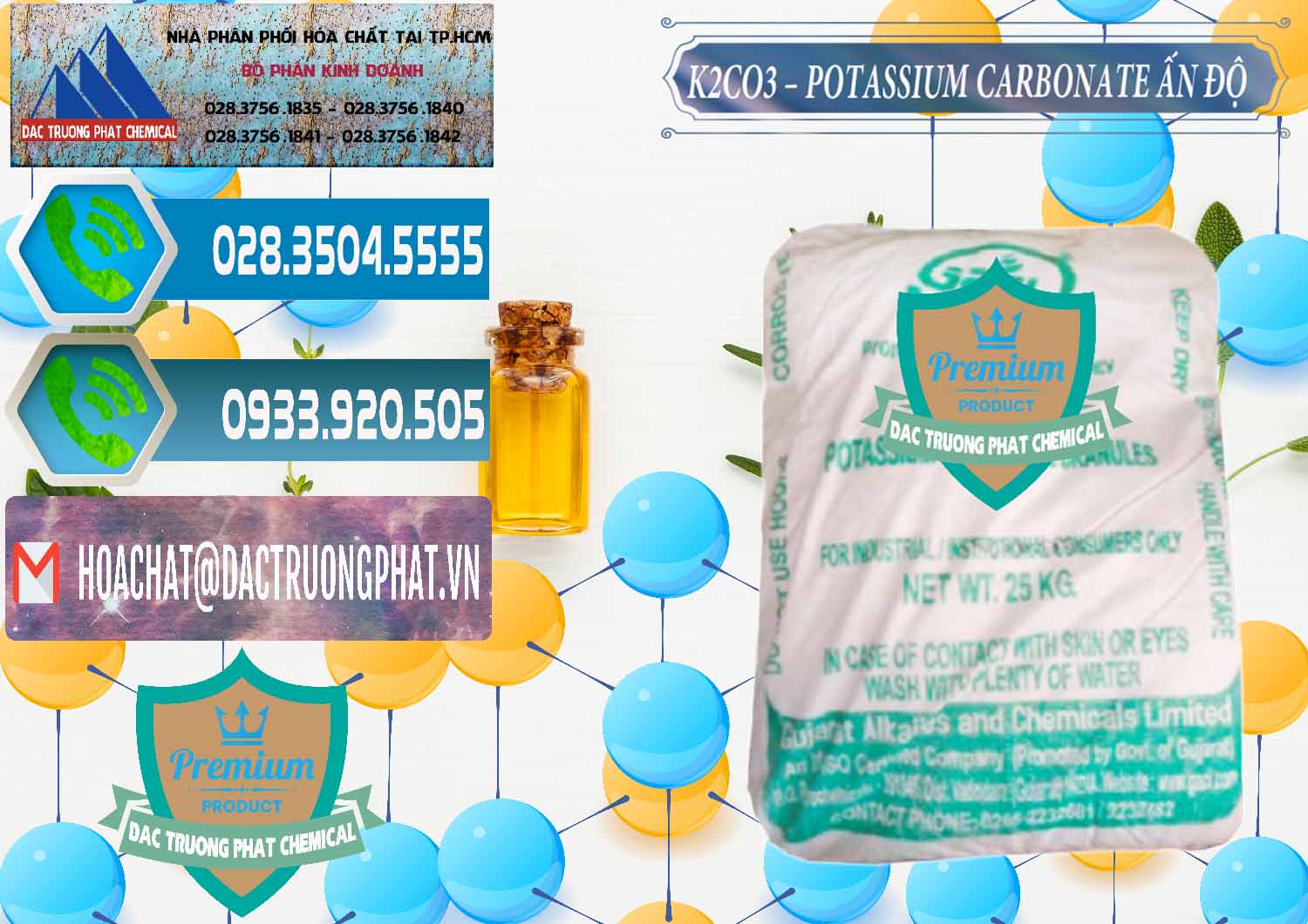 Đơn vị cung cấp - bán K2Co3 – Potassium Carbonate GACL Ấn Độ India - 0472 - Nơi chuyên cung cấp & nhập khẩu hóa chất tại TP.HCM - congtyhoachat.net