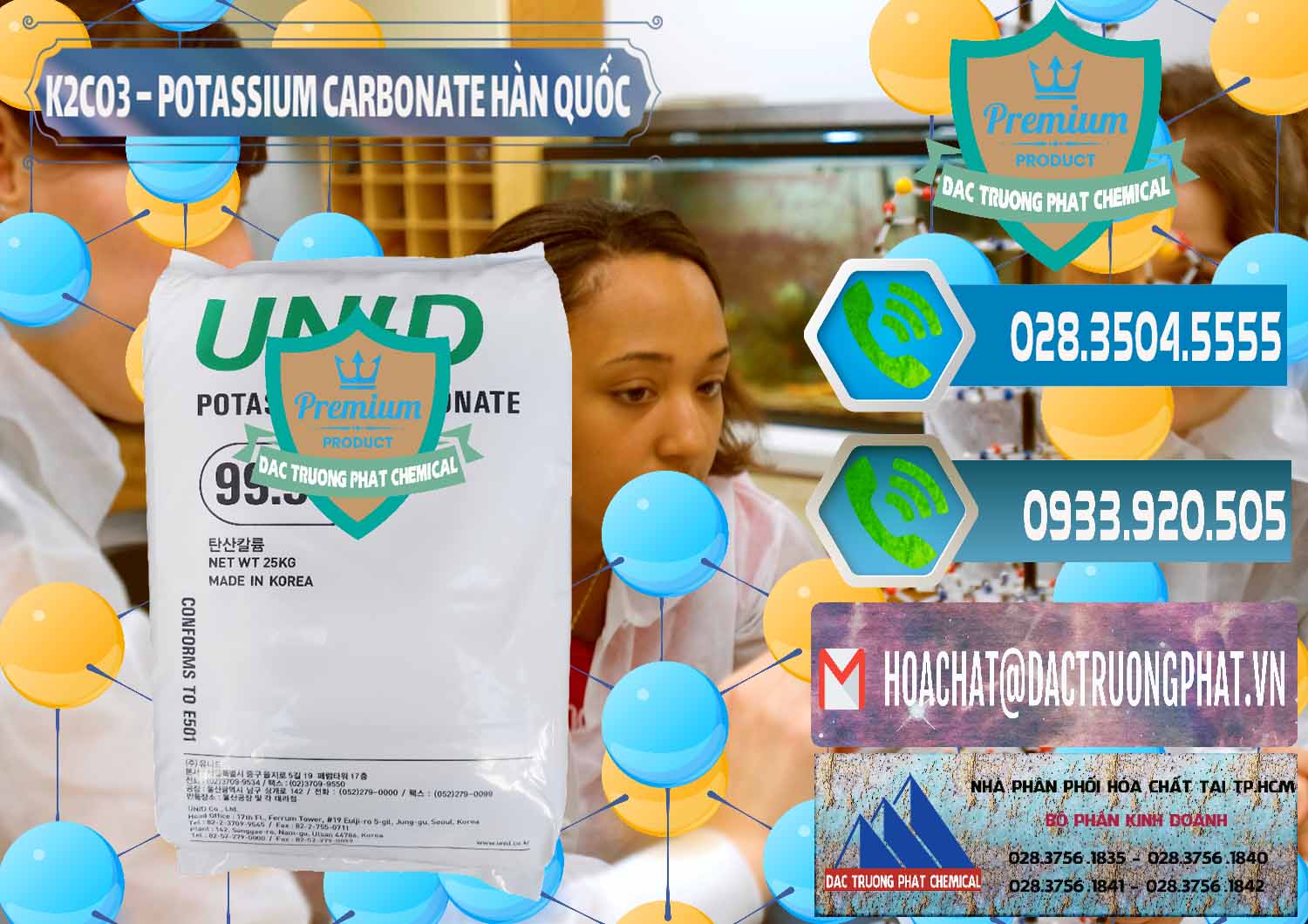 Nơi nhập khẩu - bán K2Co3 – Potassium Carbonate Unid Hàn Quốc Korea - 0081 - Chuyên phân phối _ nhập khẩu hóa chất tại TP.HCM - congtyhoachat.net