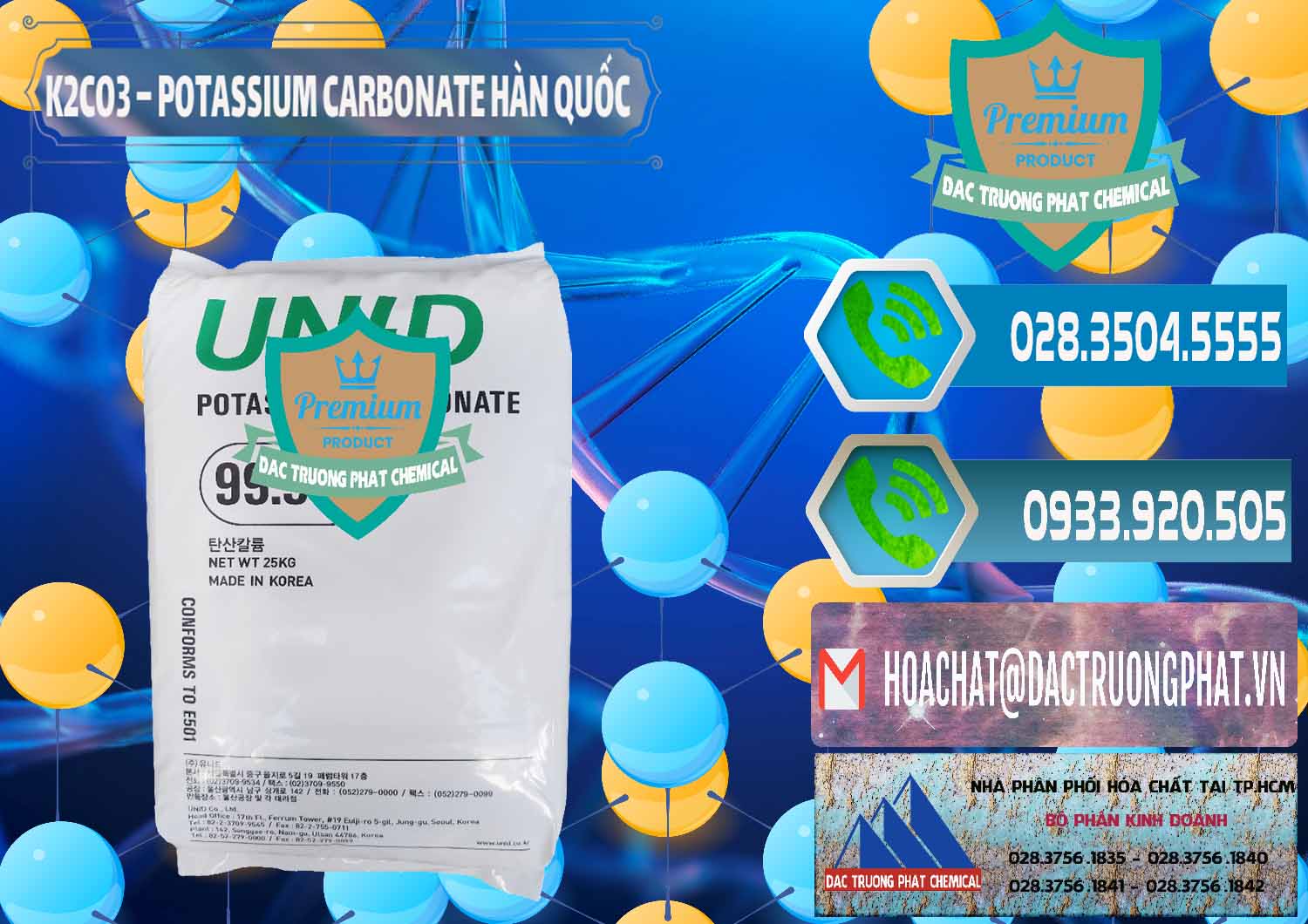 Công ty chuyên nhập khẩu - bán K2Co3 – Potassium Carbonate Unid Hàn Quốc Korea - 0081 - Nơi cung cấp & phân phối hóa chất tại TP.HCM - congtyhoachat.net