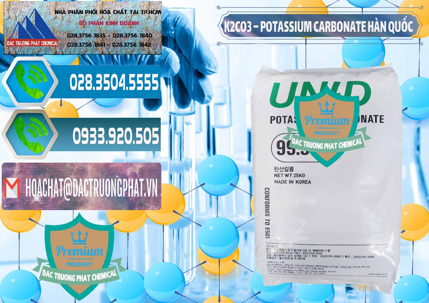 Phân phối - bán K2Co3 – Potassium Carbonate Unid Hàn Quốc Korea - 0081 - Nơi cung cấp - bán hóa chất tại TP.HCM - congtyhoachat.net