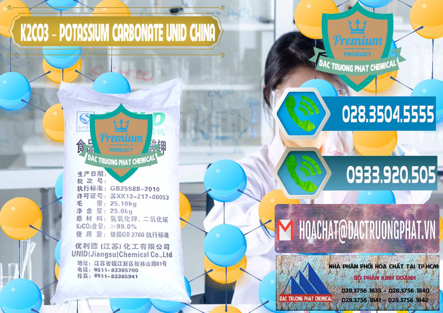 Cty bán ( cung ứng ) K2Co3 – Potassium Carbonate UNID Trung Quốc China - 0475 - Đơn vị phân phối ( bán ) hóa chất tại TP.HCM - congtyhoachat.net