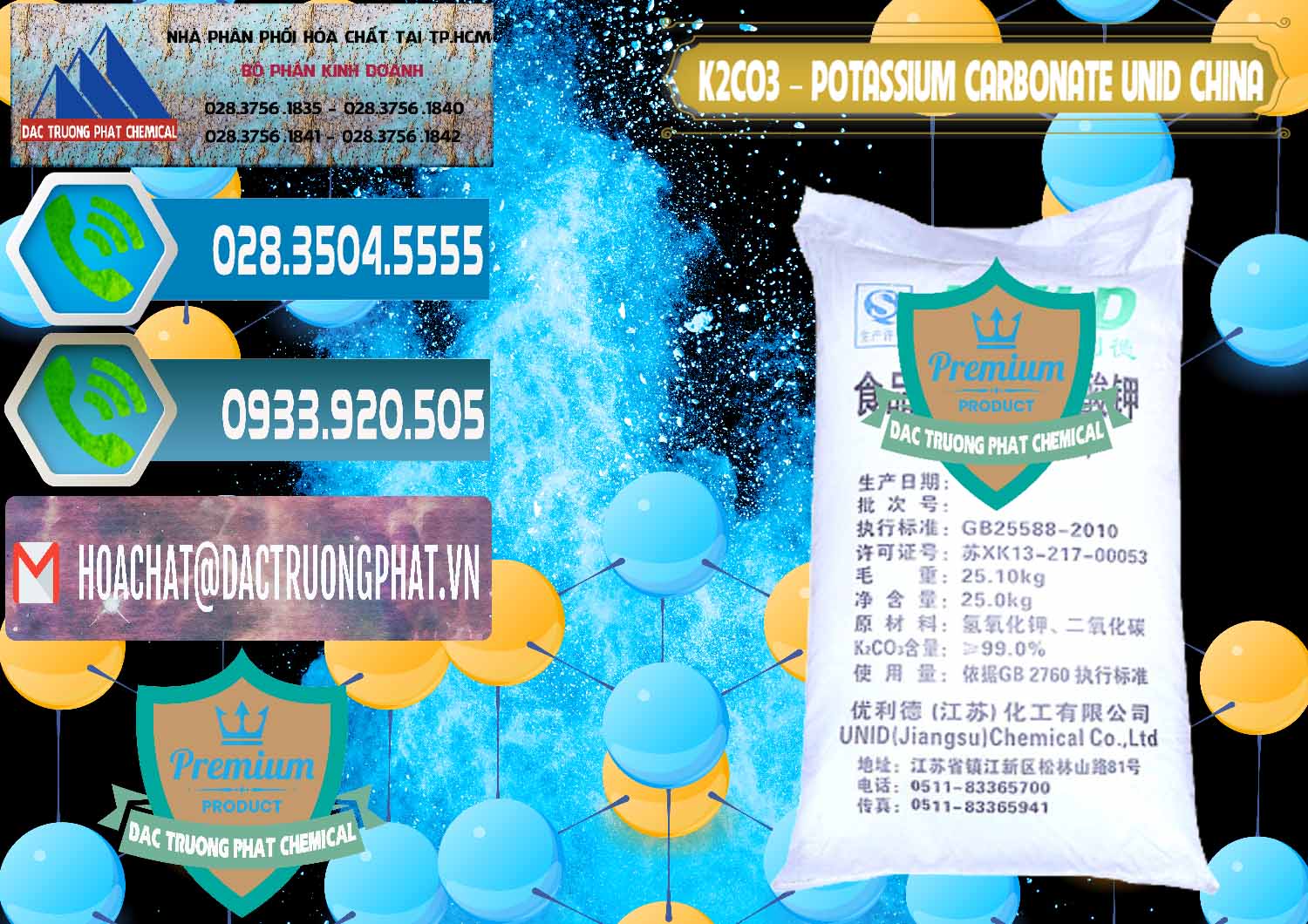 Công ty chuyên nhập khẩu - bán K2Co3 – Potassium Carbonate UNID Trung Quốc China - 0475 - Cty chuyên phân phối và nhập khẩu hóa chất tại TP.HCM - congtyhoachat.net
