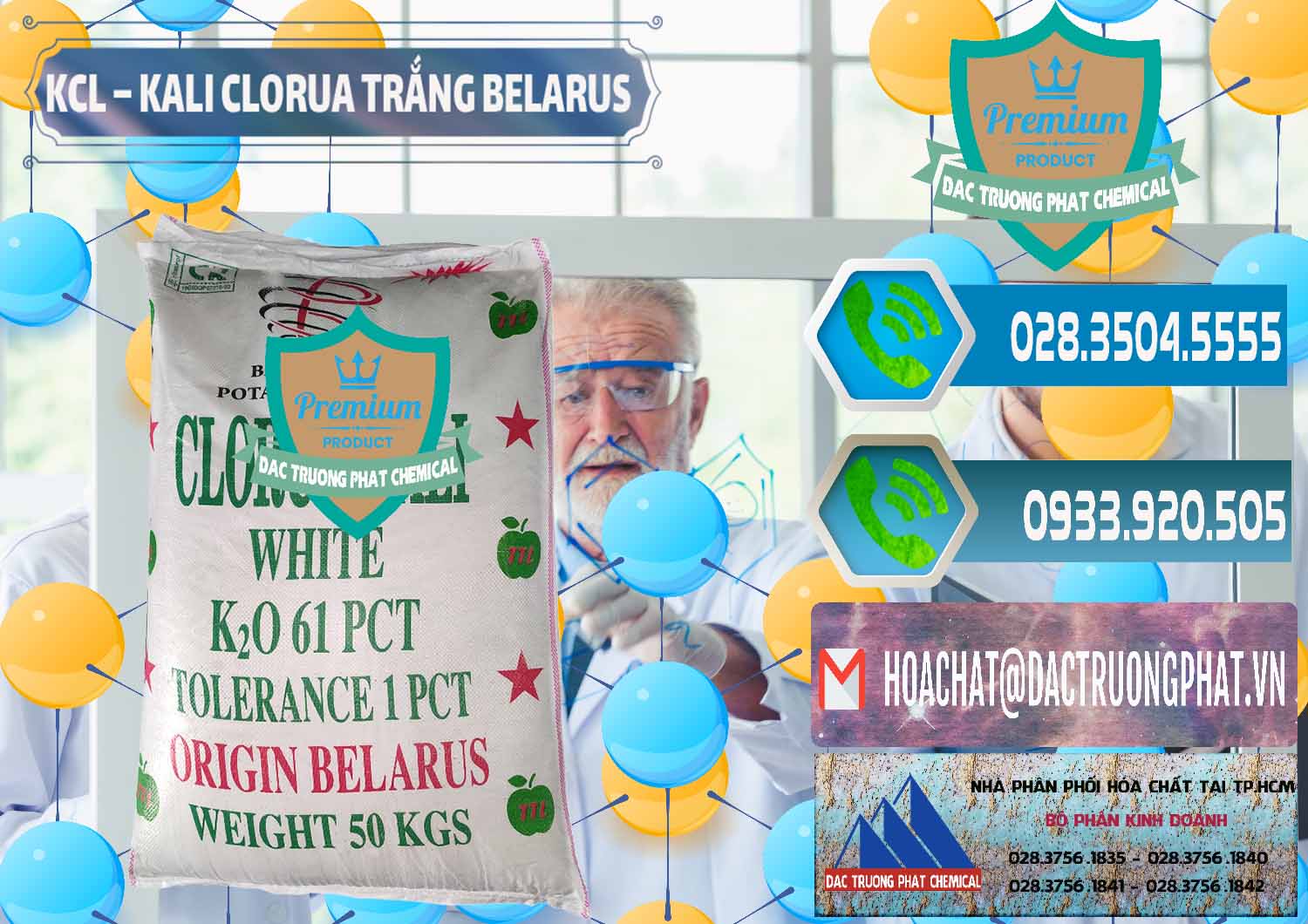 Nơi kinh doanh và bán KCL – Kali Clorua Trắng Belarus - 0085 - Cty kinh doanh ( cung cấp ) hóa chất tại TP.HCM - congtyhoachat.net
