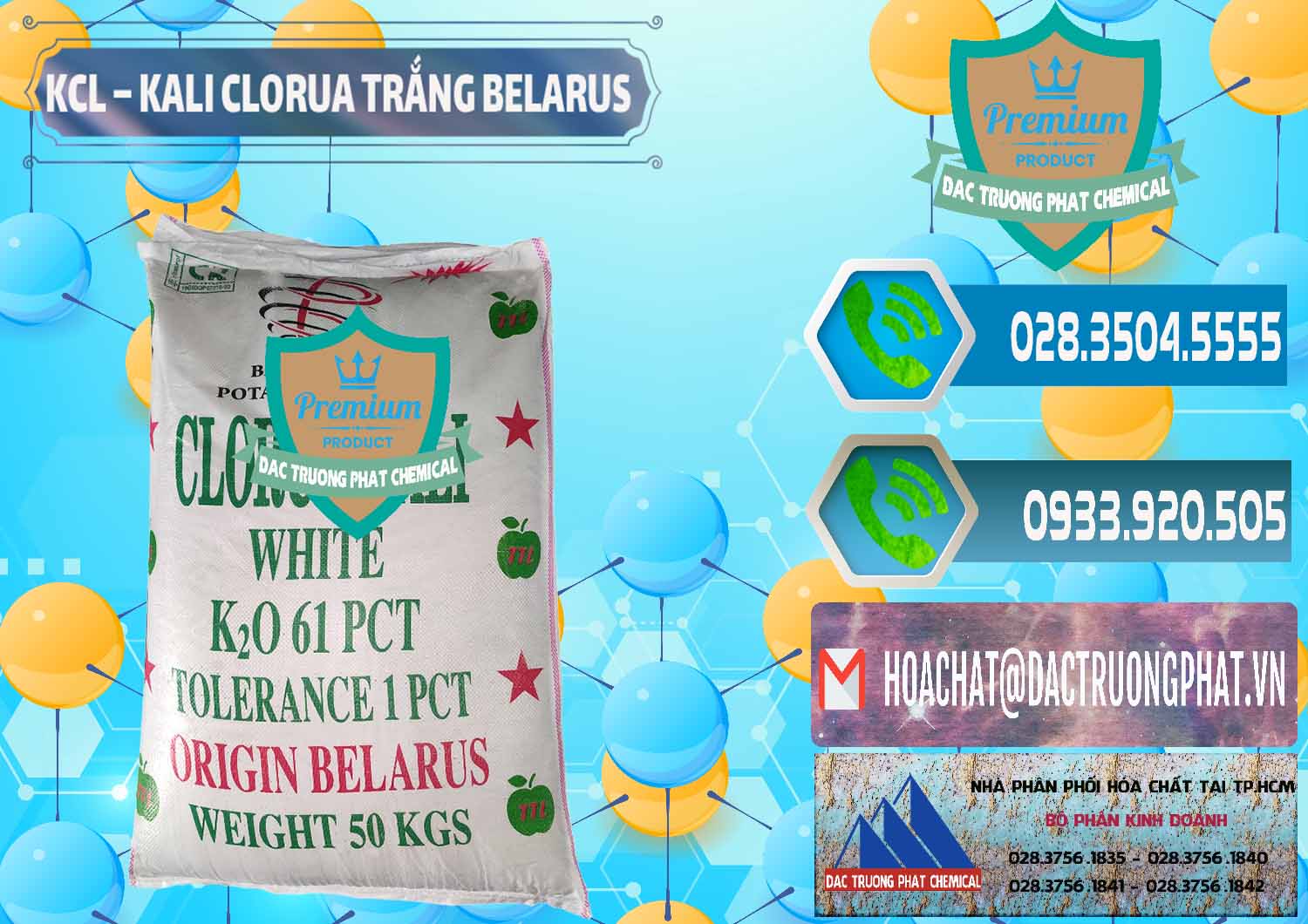 Cty chuyên phân phối - bán KCL – Kali Clorua Trắng Belarus - 0085 - Nhà cung cấp & bán hóa chất tại TP.HCM - congtyhoachat.net
