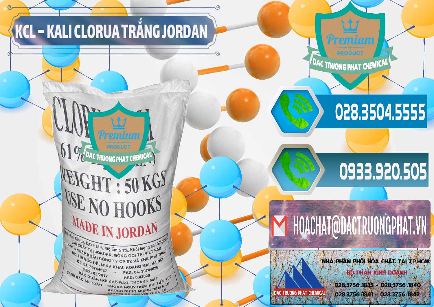 Nơi chuyên kinh doanh - bán KCL – Kali Clorua Trắng Jordan - 0088 - Nơi phân phối - bán hóa chất tại TP.HCM - congtyhoachat.net