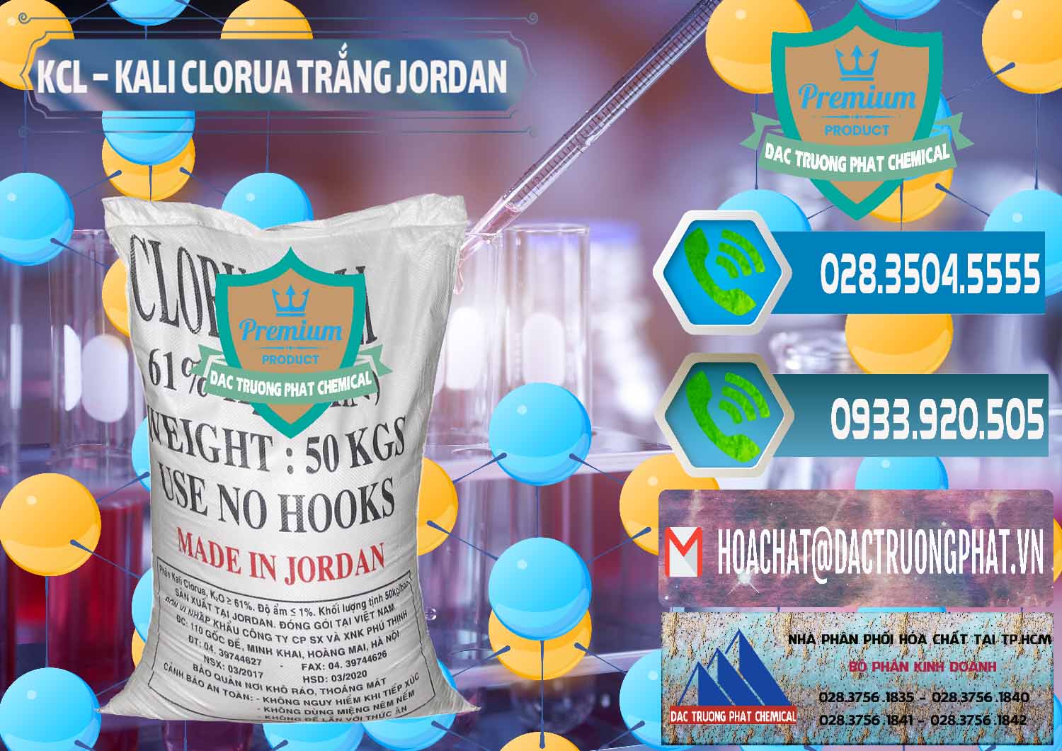 Nơi chuyên bán ( phân phối ) KCL – Kali Clorua Trắng Jordan - 0088 - Cty chuyên nhập khẩu và cung cấp hóa chất tại TP.HCM - congtyhoachat.net