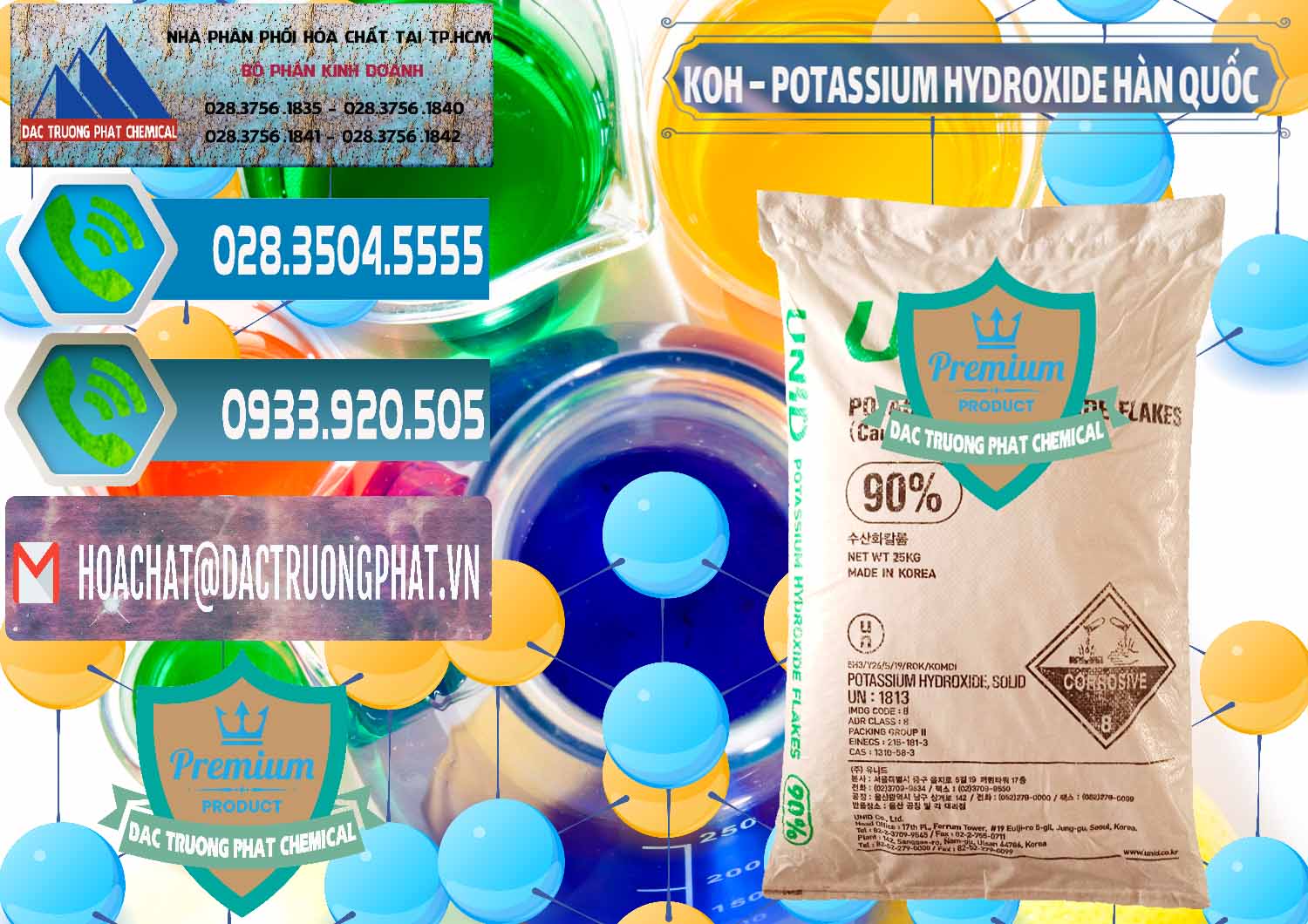 Nơi bán & cung ứng KOH ( 90%) – Potassium Hydroxide Unid Hàn Quốc Korea - 0090 - Đơn vị chuyên bán và cung cấp hóa chất tại TP.HCM - congtyhoachat.net