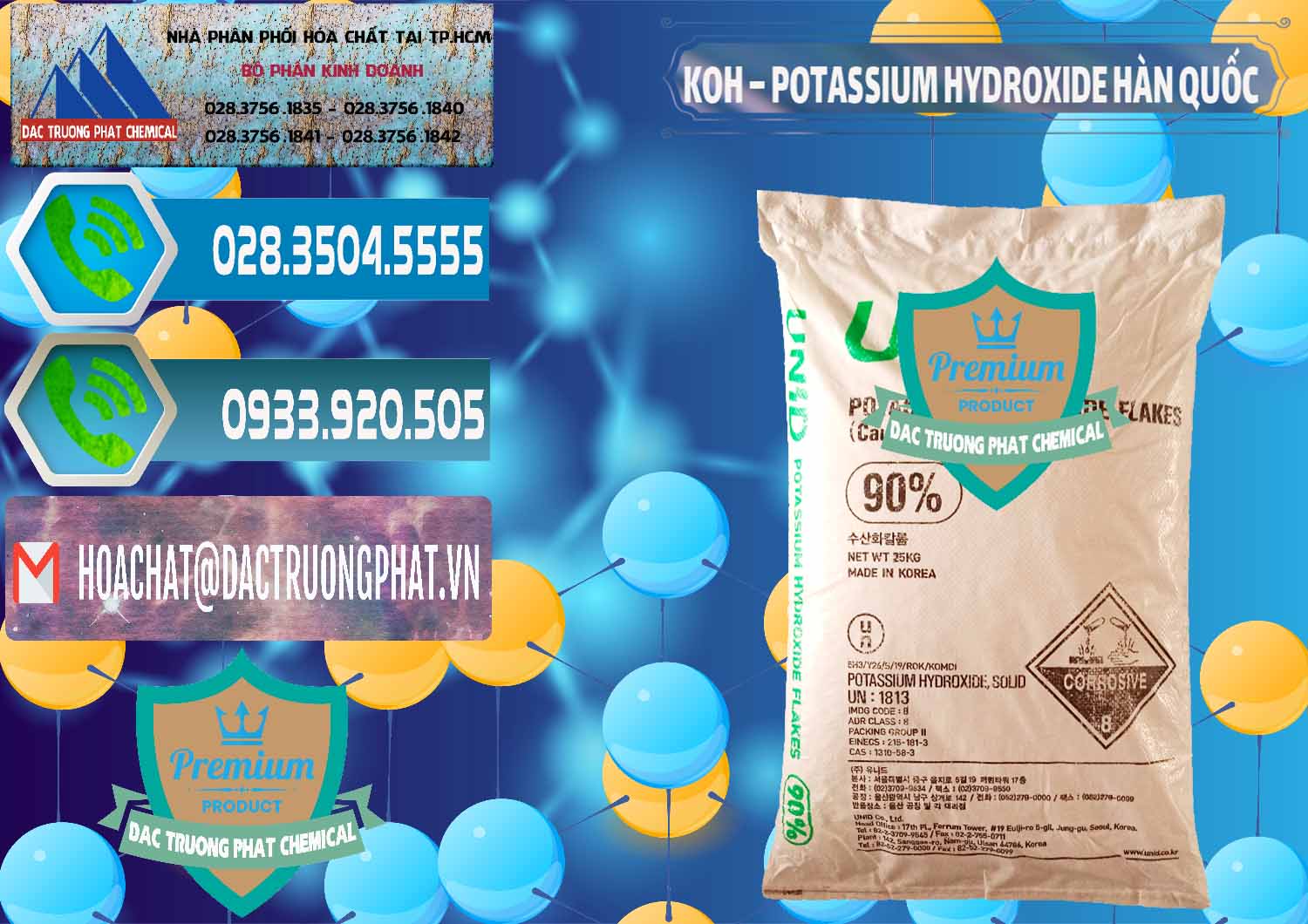 Đơn vị chuyên bán - phân phối KOH ( 90%) – Potassium Hydroxide Unid Hàn Quốc Korea - 0090 - Nhà cung cấp ( bán ) hóa chất tại TP.HCM - congtyhoachat.net