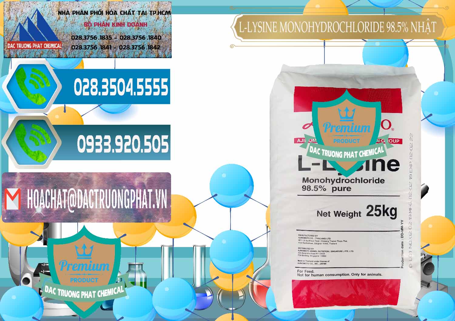 Đơn vị kinh doanh - bán L-Lysine Monohydrochloride Feed Grade Ajinomoto Nhật Bản Japan - 0315 - Nhà cung cấp ( bán ) hóa chất tại TP.HCM - congtyhoachat.net