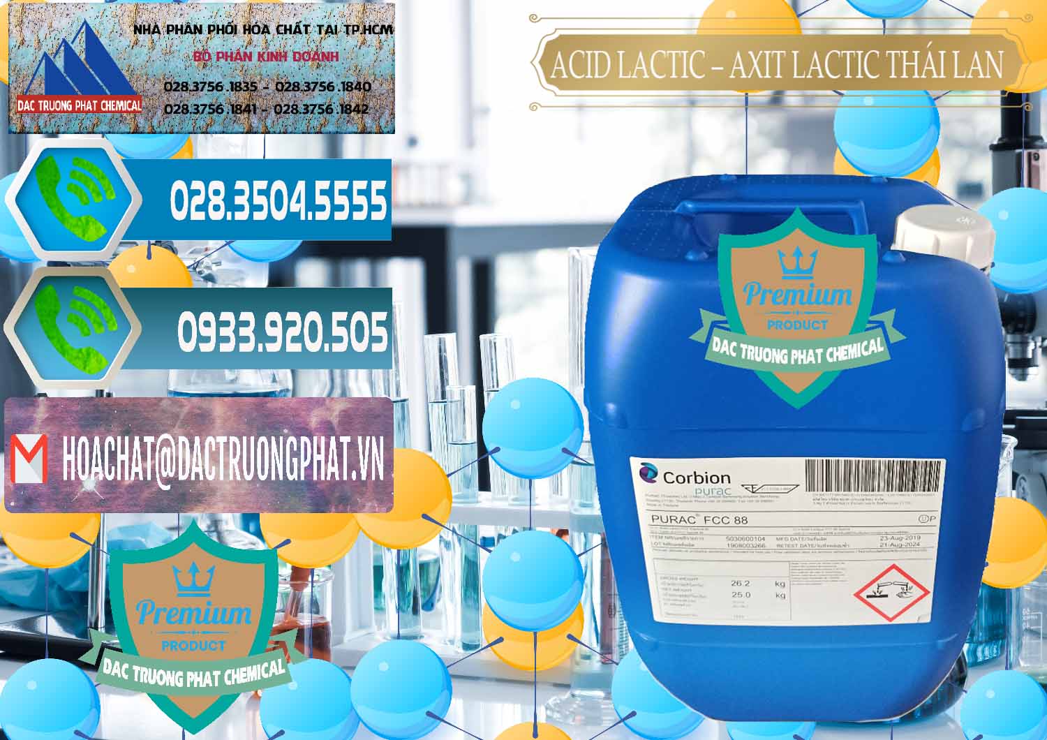 Nhà nhập khẩu ( bán ) Acid Lactic – Axit Lactic Thái Lan Purac FCC 88 - 0012 - Nhà cung ứng và phân phối hóa chất tại TP.HCM - congtyhoachat.net