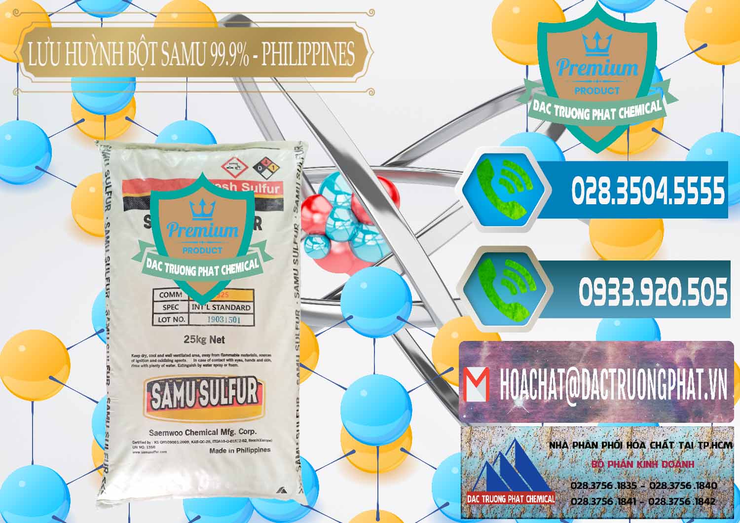 Nhà phân phối & bán Lưu huỳnh Bột - Sulfur Powder Samu Philippines - 0201 - Cty chuyên cung cấp và bán hóa chất tại TP.HCM - congtyhoachat.net