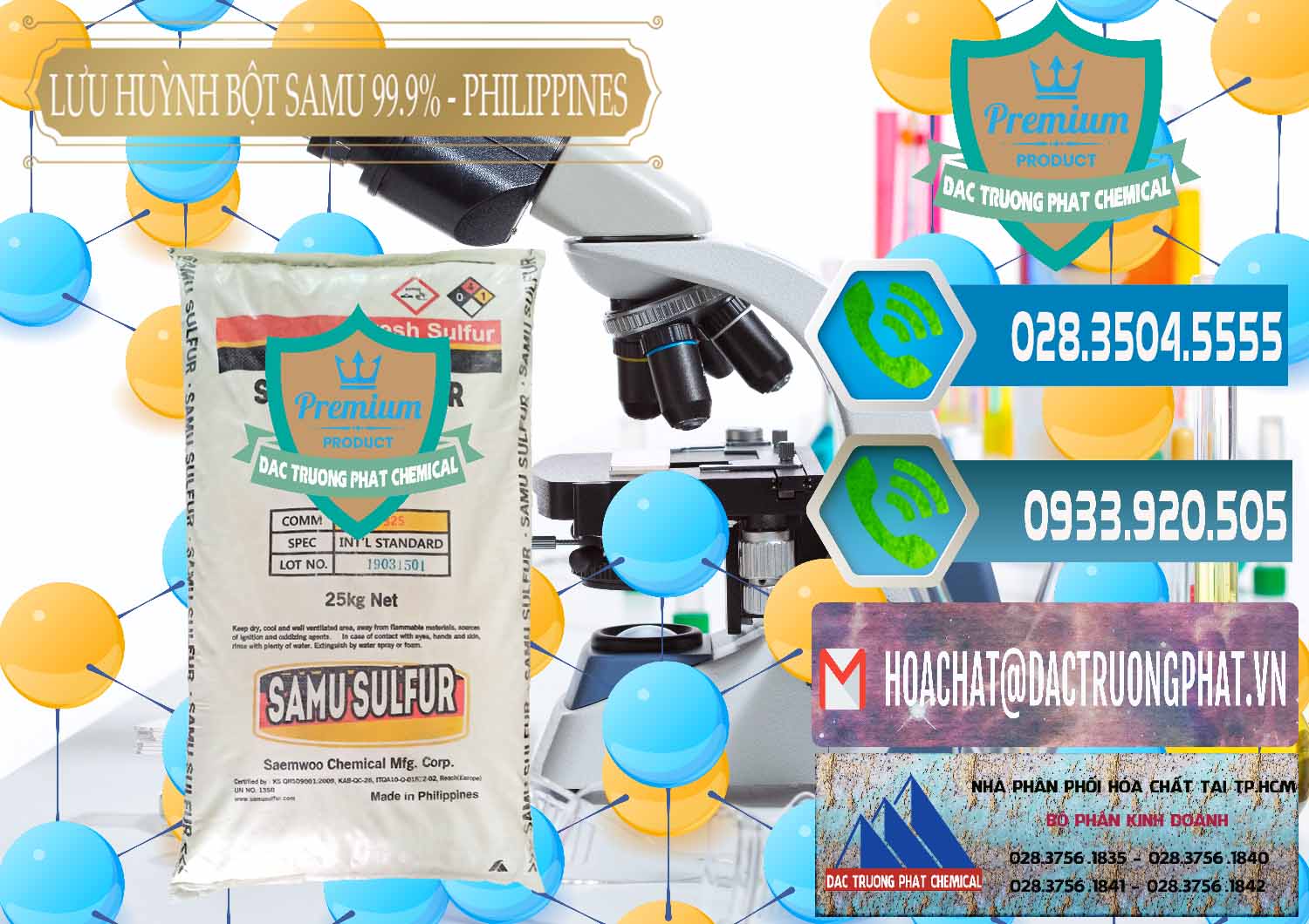 Cty nhập khẩu - bán Lưu huỳnh Bột - Sulfur Powder Samu Philippines - 0201 - Cty chuyên kinh doanh _ cung cấp hóa chất tại TP.HCM - congtyhoachat.net