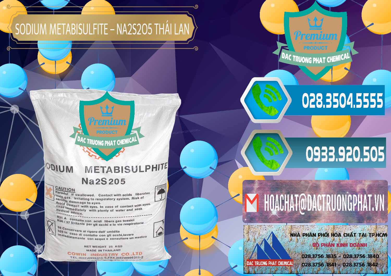Cty bán ( cung ứng ) Sodium Metabisulfite - NA2S2O5 Thái Lan Cowin - 0145 - Nhà phân phối _ cung cấp hóa chất tại TP.HCM - congtyhoachat.net