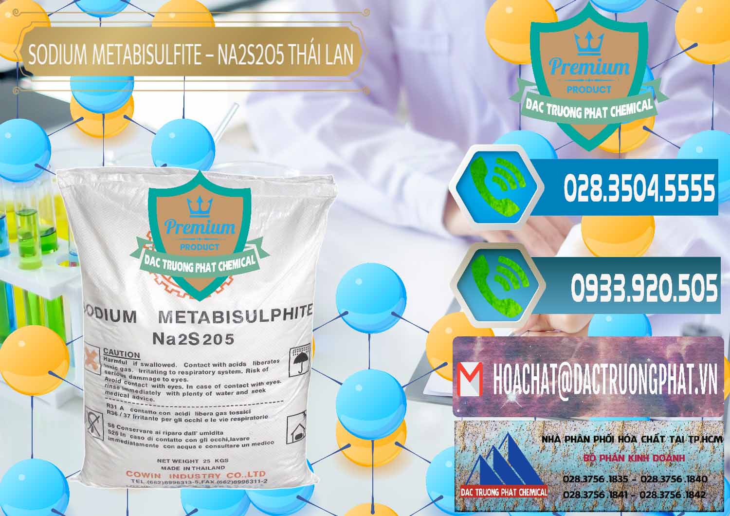 Công ty phân phối _ bán Sodium Metabisulfite - NA2S2O5 Thái Lan Cowin - 0145 - Đơn vị chuyên cung cấp & bán hóa chất tại TP.HCM - congtyhoachat.net