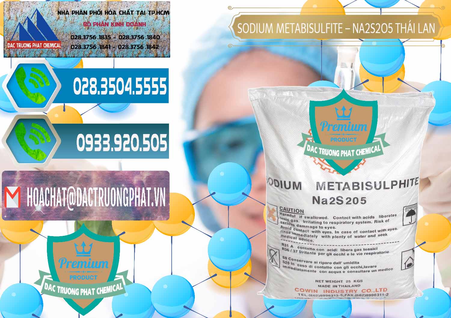 Cty chuyên bán - phân phối Sodium Metabisulfite - NA2S2O5 Thái Lan Cowin - 0145 - Nhà cung cấp _ nhập khẩu hóa chất tại TP.HCM - congtyhoachat.net