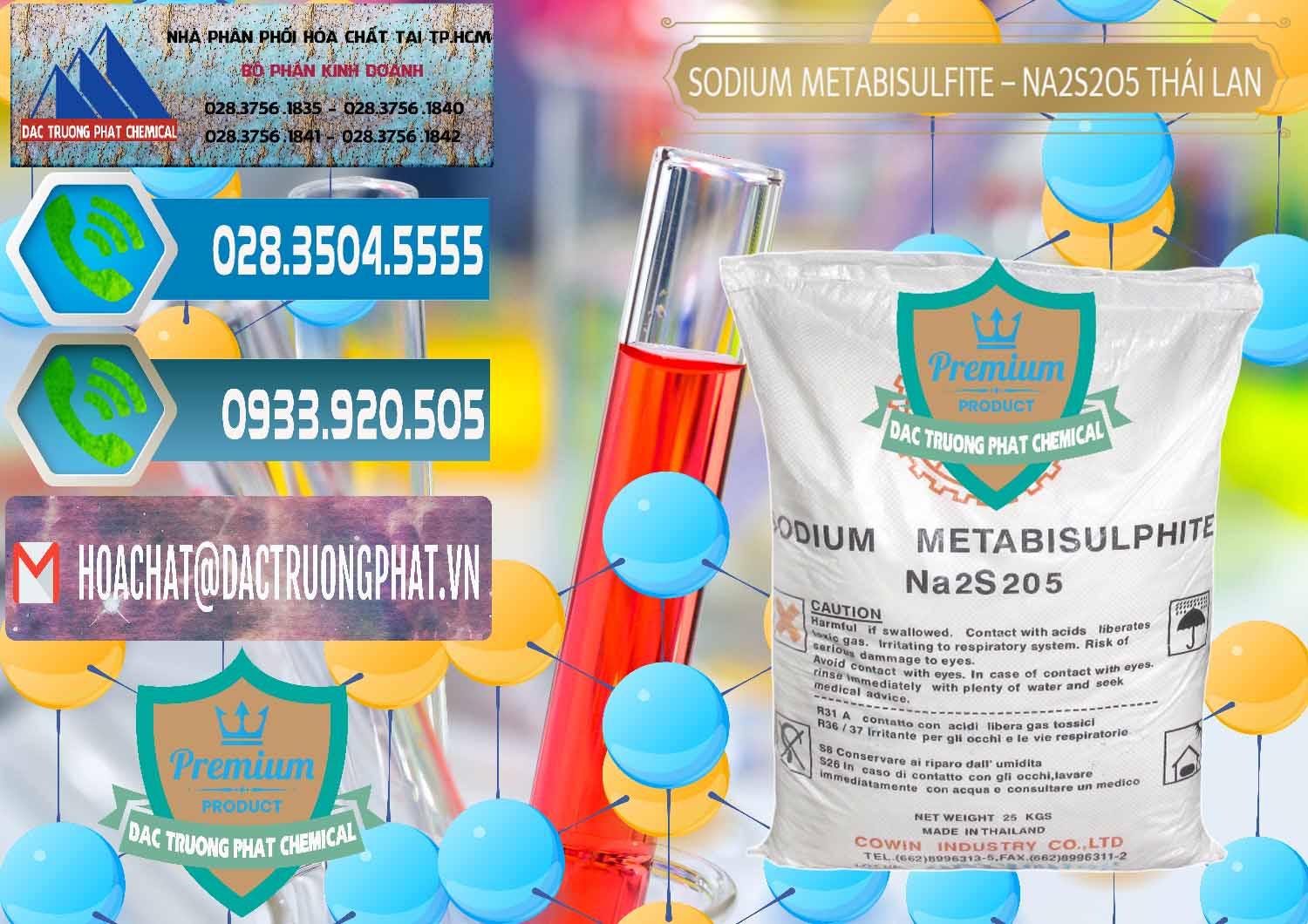 Công ty chuyên phân phối ( bán ) Sodium Metabisulfite - NA2S2O5 Thái Lan Cowin - 0145 - Đơn vị chuyên bán và cung cấp hóa chất tại TP.HCM - congtyhoachat.net