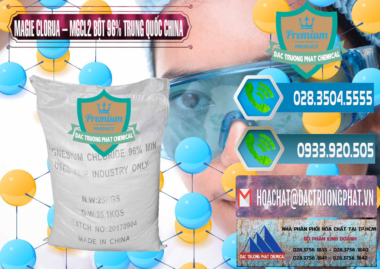 Đơn vị bán ( phân phối ) Magie Clorua – MGCL2 96% Dạng Bột Bao Chữ Đen Trung Quốc China - 0205 - Công ty chuyên phân phối ( nhập khẩu ) hóa chất tại TP.HCM - congtyhoachat.net