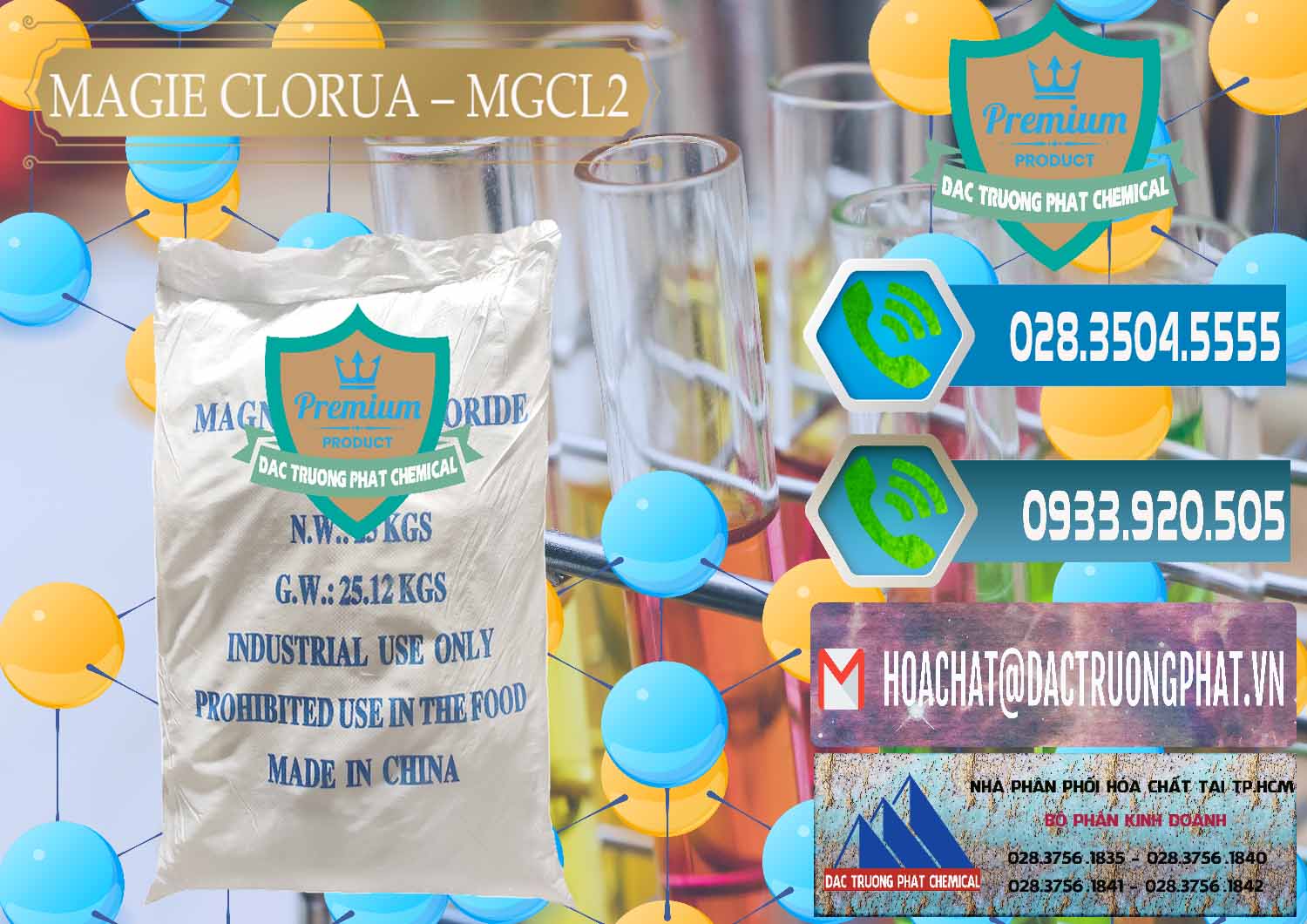 Chuyên nhập khẩu - bán Magie Clorua – MGCL2 96% Dạng Vảy Trung Quốc China - 0091 - Phân phối ( nhập khẩu ) hóa chất tại TP.HCM - congtyhoachat.net