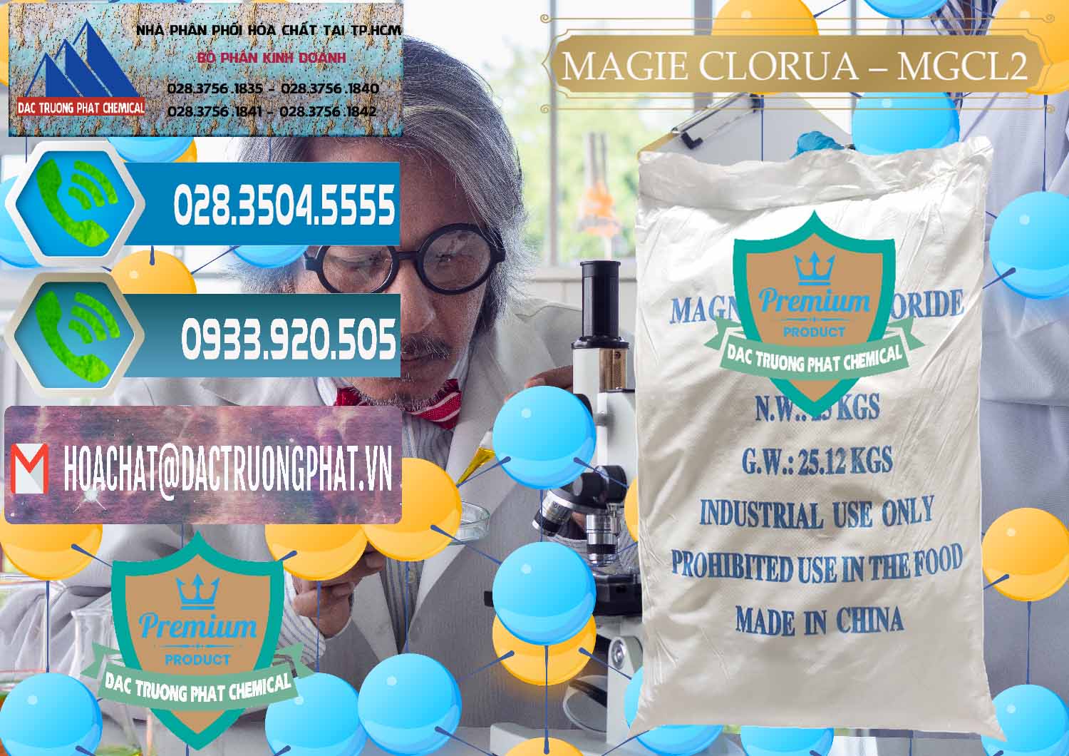 Cty phân phối - bán Magie Clorua – MGCL2 96% Dạng Vảy Trung Quốc China - 0091 - Chuyên cung cấp - phân phối hóa chất tại TP.HCM - congtyhoachat.net