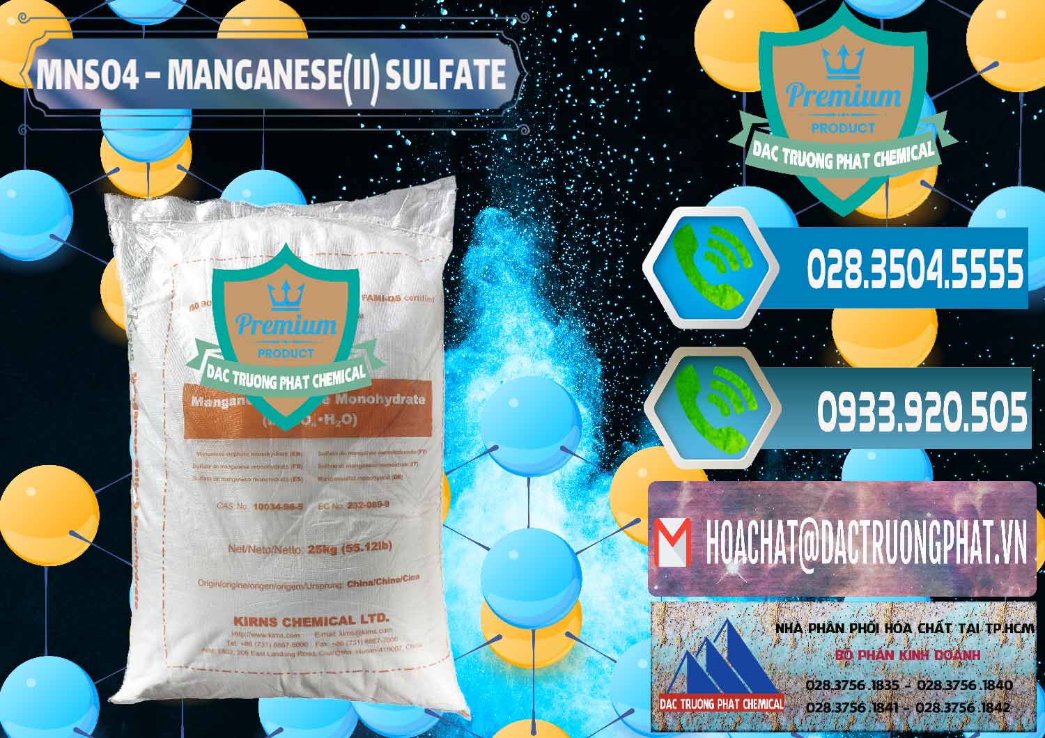 Chuyên bán & phân phối MNSO4 – Manganese (II) Sulfate Kirns Trung Quốc China - 0095 - Cty chuyên phân phối - nhập khẩu hóa chất tại TP.HCM - congtyhoachat.net