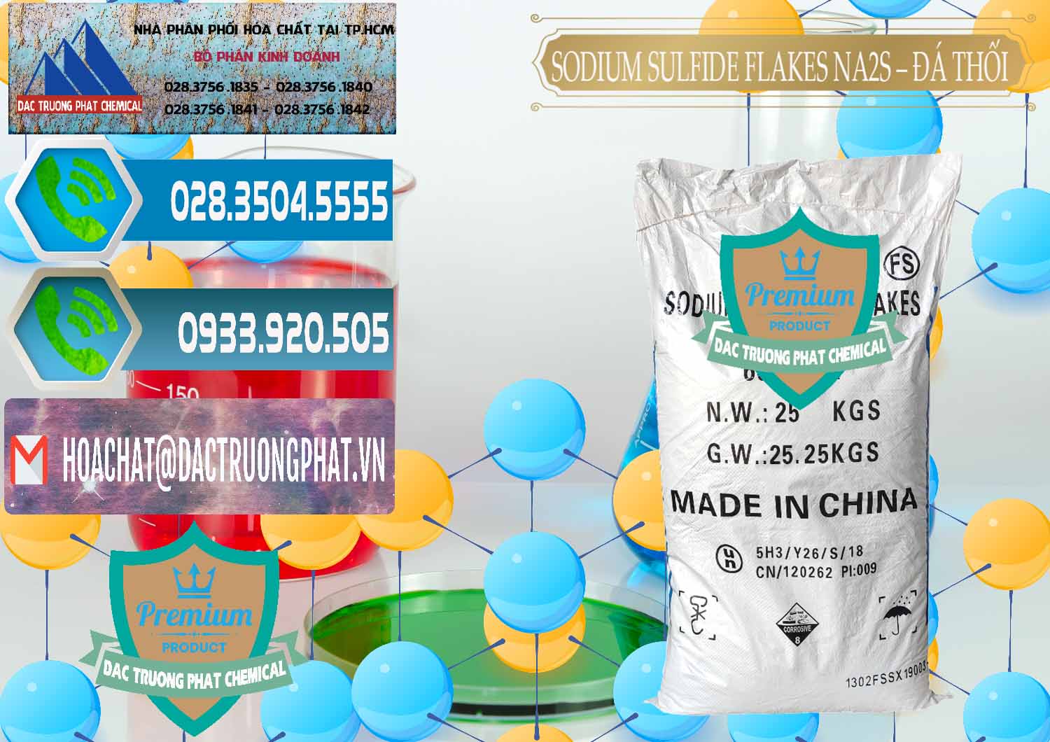 Nhà phân phối _ bán Sodium Sulfide Flakes NA2S – Đá Thối Đỏ Trung Quốc China - 0150 - Cty cung cấp & nhập khẩu hóa chất tại TP.HCM - congtyhoachat.net