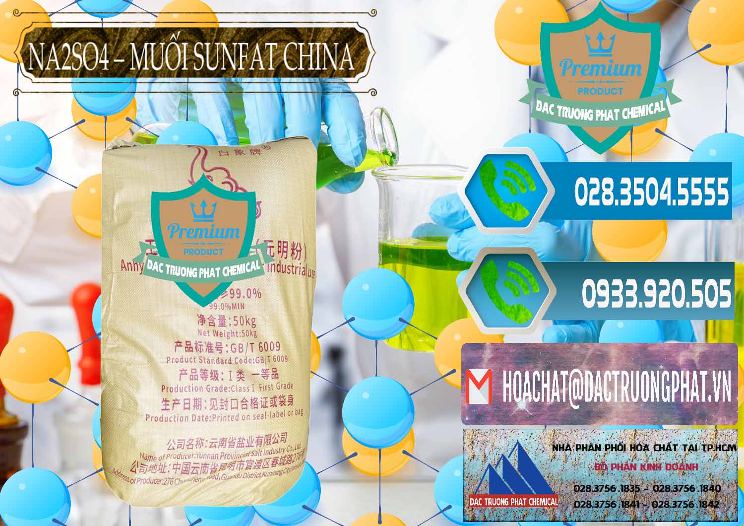 Cty chuyên cung ứng & bán Sodium Sulphate - Muối Sunfat Na2SO4 Logo Con Voi Trung Quốc China - 0409 - Đơn vị chuyên cung cấp ( bán ) hóa chất tại TP.HCM - congtyhoachat.net