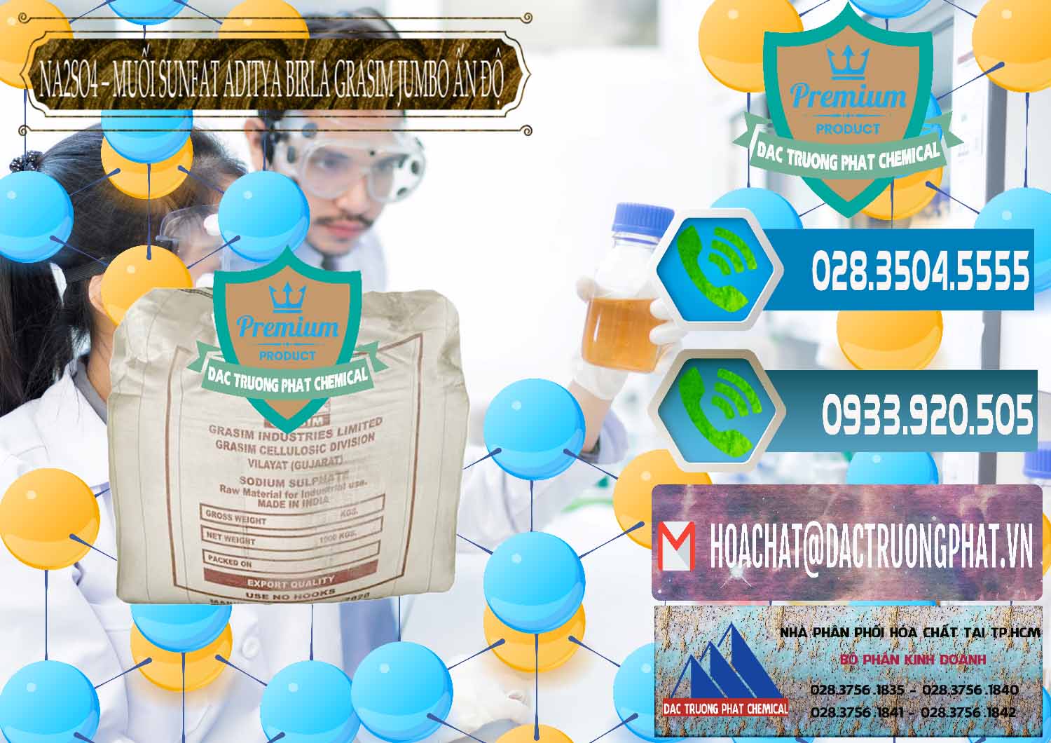 Nơi chuyên nhập khẩu & bán Sodium Sulphate - Muối Sunfat Na2SO4 Jumbo Bành Aditya Birla Grasim Ấn Độ India - 0357 - Kinh doanh và phân phối hóa chất tại TP.HCM - congtyhoachat.net