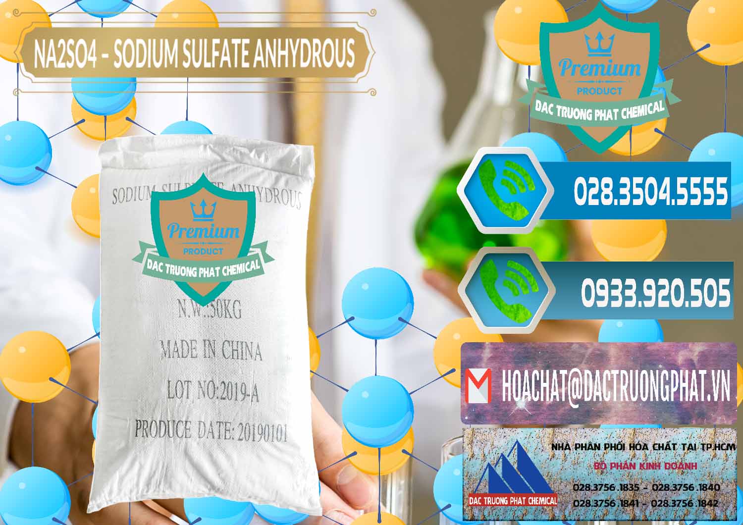Chuyên cung cấp ( bán ) Sodium Sulphate - Muối Sunfat Na2SO4 PH 6-8 Trung Quốc China - 0099 - Cty kinh doanh ( phân phối ) hóa chất tại TP.HCM - congtyhoachat.net