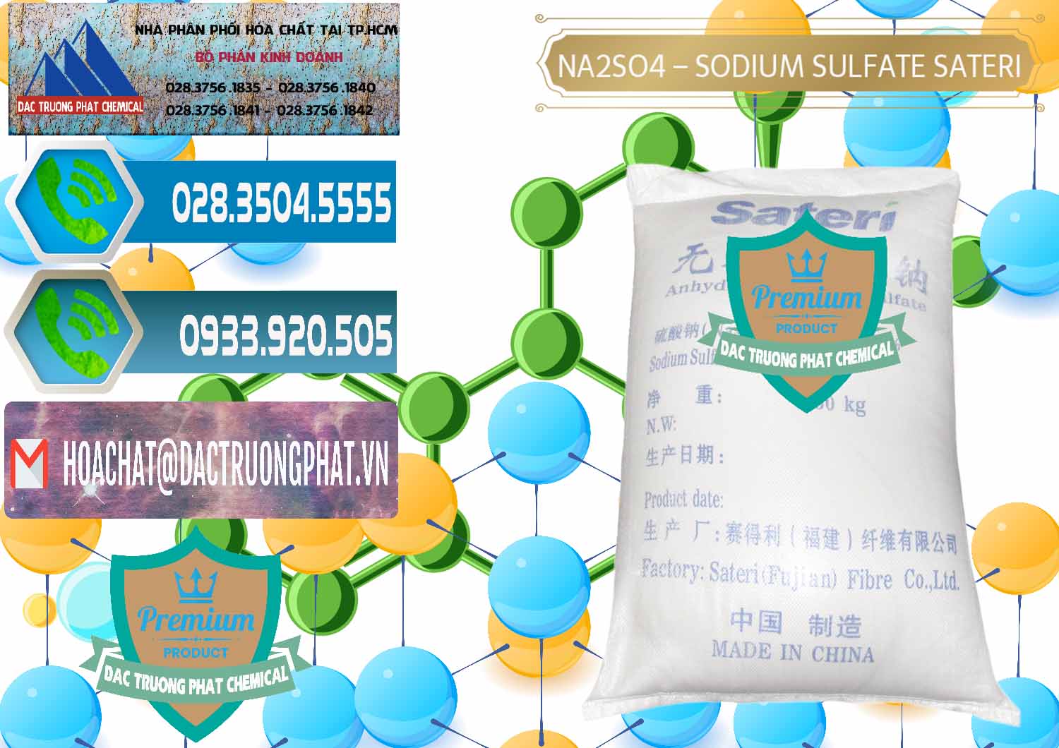 Cty bán & phân phối Sodium Sulphate - Muối Sunfat Na2SO4 Sateri Trung Quốc China - 0100 - Đơn vị chuyên kinh doanh & phân phối hóa chất tại TP.HCM - congtyhoachat.net