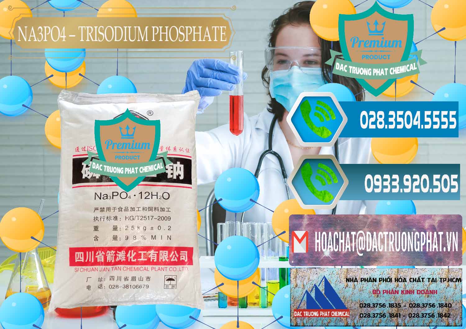 Chuyên phân phối và bán Na3PO4 – Trisodium Phosphate Trung Quốc China JT - 0102 - Nhà cung cấp ( kinh doanh ) hóa chất tại TP.HCM - congtyhoachat.net
