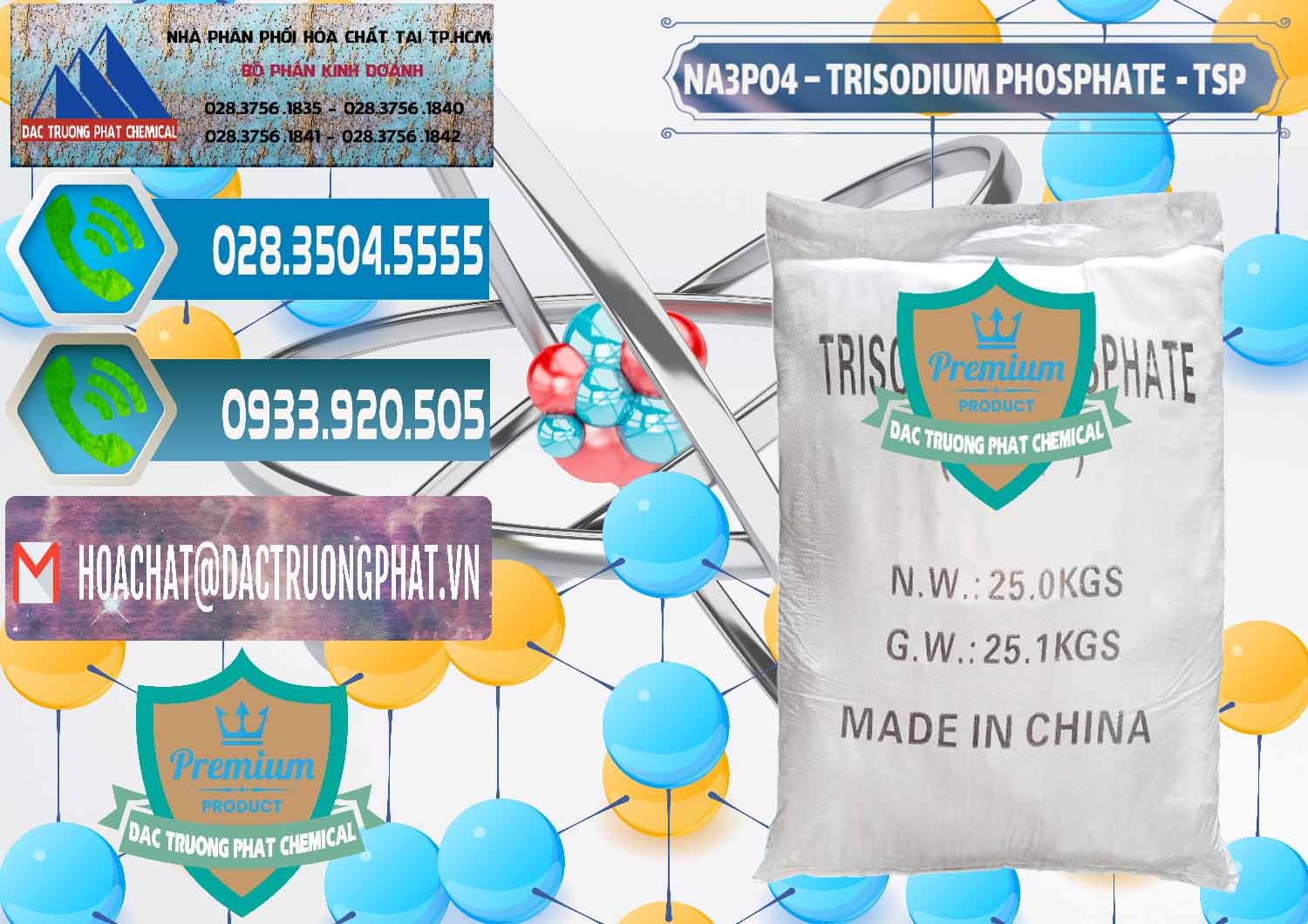 Chuyên nhập khẩu và bán Na3PO4 – Trisodium Phosphate Trung Quốc China TSP - 0103 - Đơn vị chuyên cung cấp - bán hóa chất tại TP.HCM - congtyhoachat.net